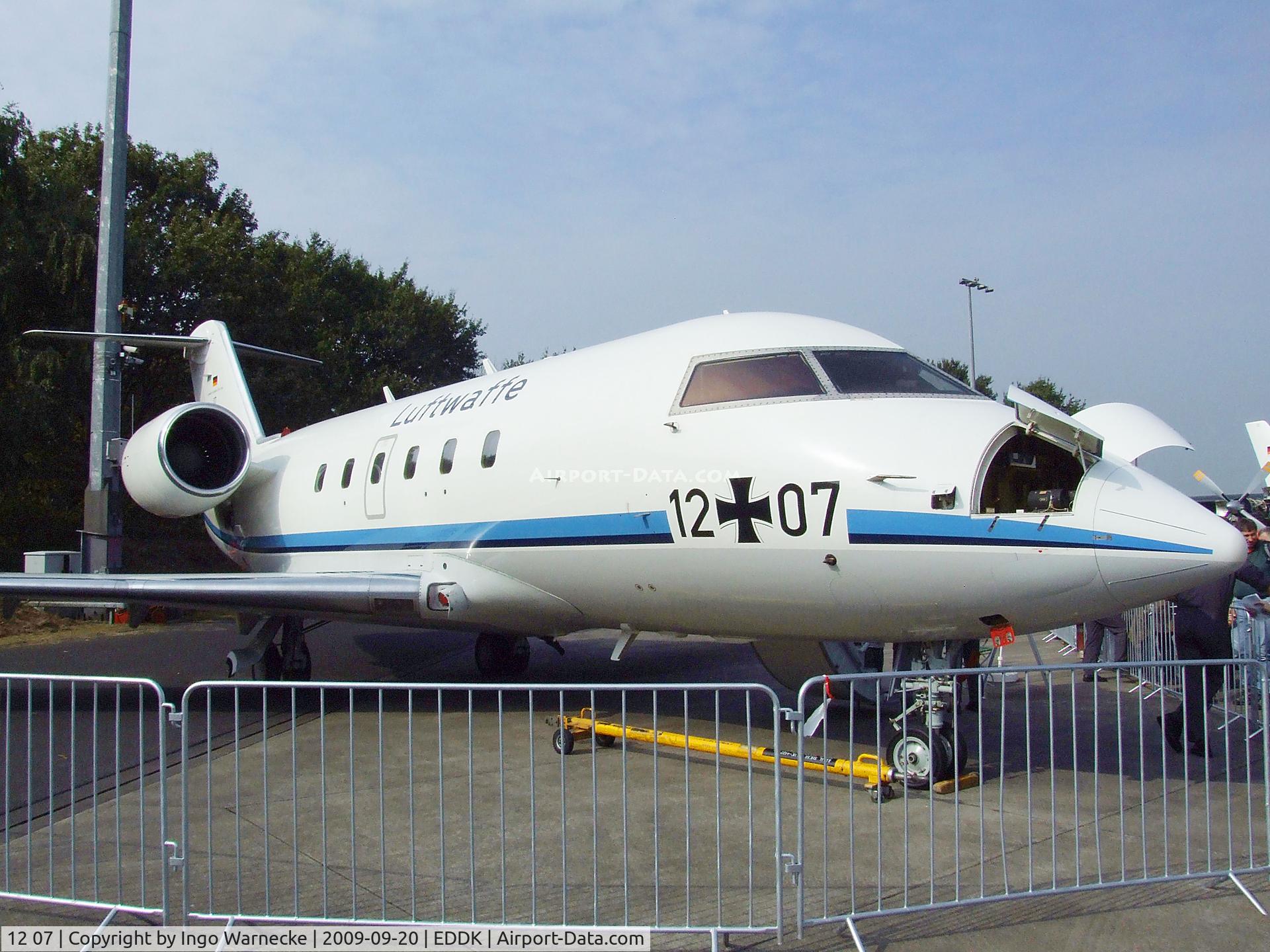 12 07, 1986 Canadair Challenger 601 (CL-600-2A12) C/N 3059, Canadair CL-600 Challenger 601 of the German Air Force (Luftwaffe) VIP-Flight (Flugbereitschaft) at the DLR 2009 air and space day on the side of Cologne airport