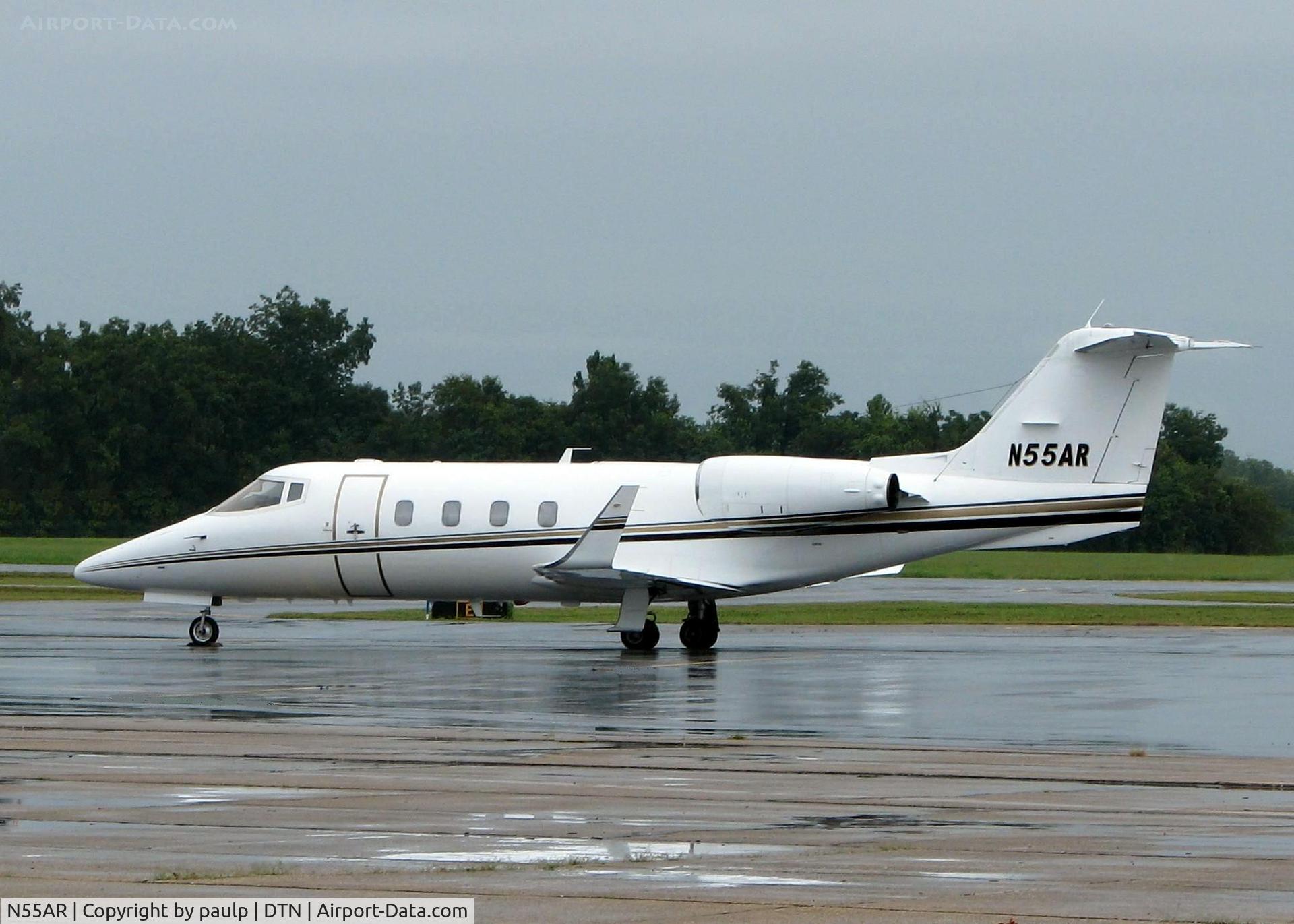 N55AR, Gates Learjet 55 C/N 105, At Downtown Shreveport.