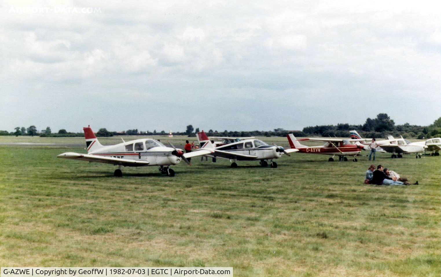 G-AZWE, 1972 Piper PA-28-140 Cherokee C/N 28-7225303, Head of the line at the 1982 PFA Rally