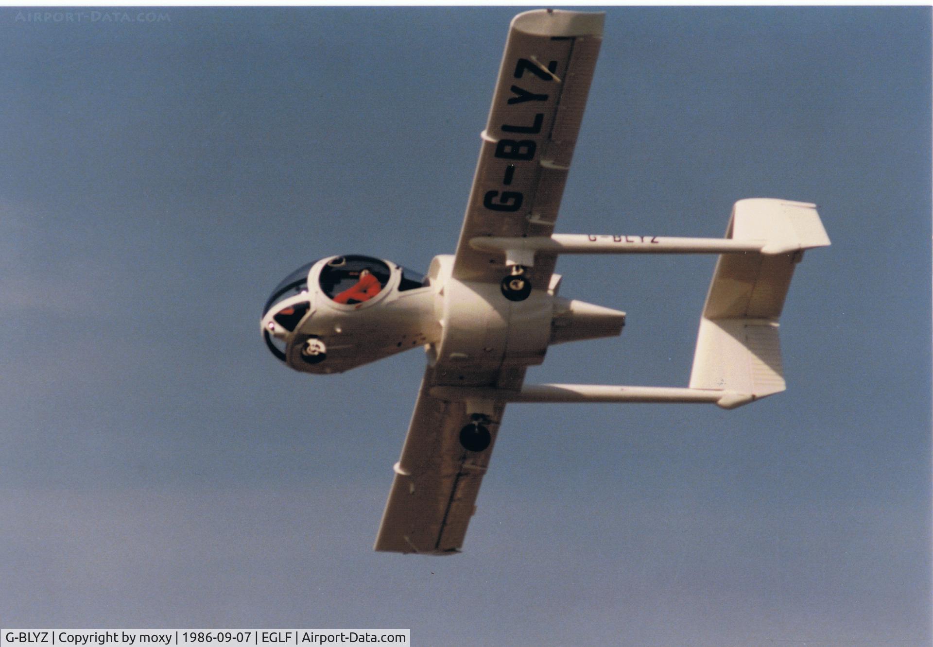 G-BLYZ, 1986 Edgley EA7 Optica C/N EA7-005, Optica being flown by Neville Duke
