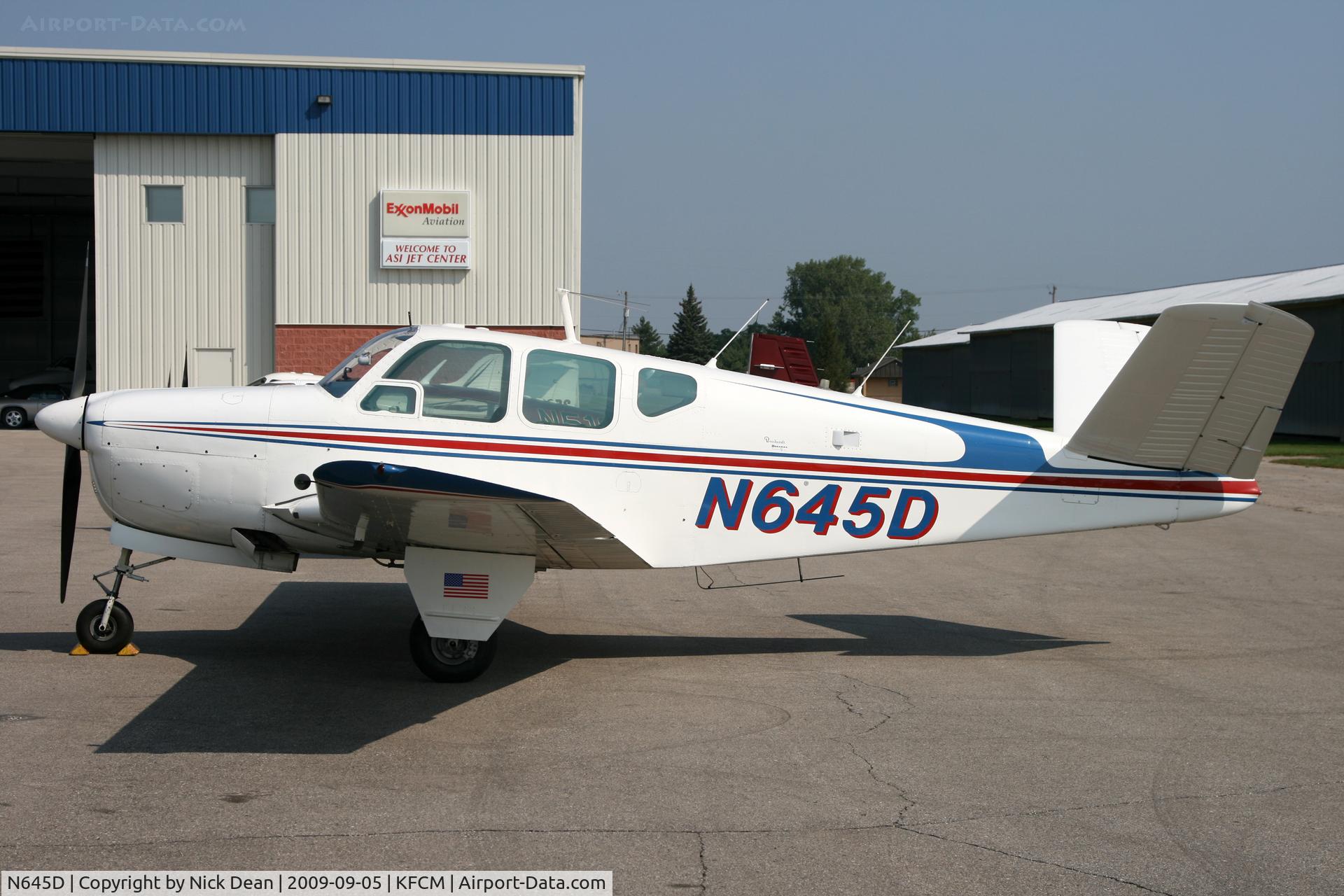 N645D, 1951 Beech C35 Bonanza C/N D-2910, KFCM