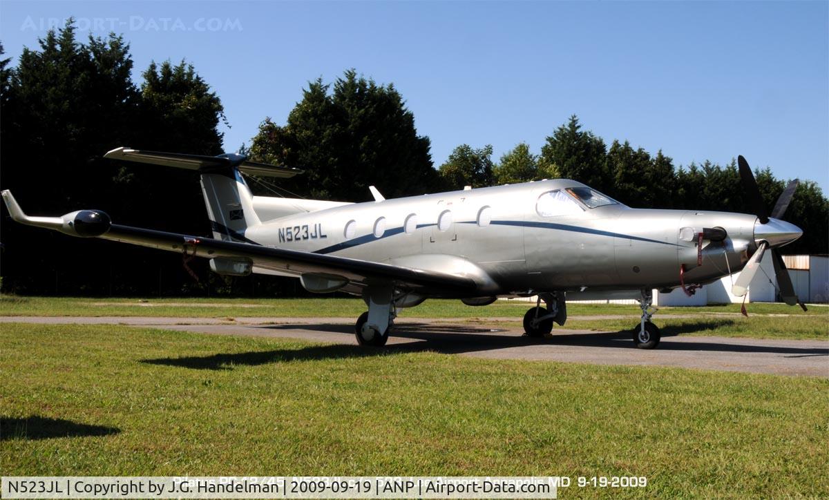 N523JL, 2003 Pilatus PC-12/45 C/N 523, at Lee Airport Annapolis MD