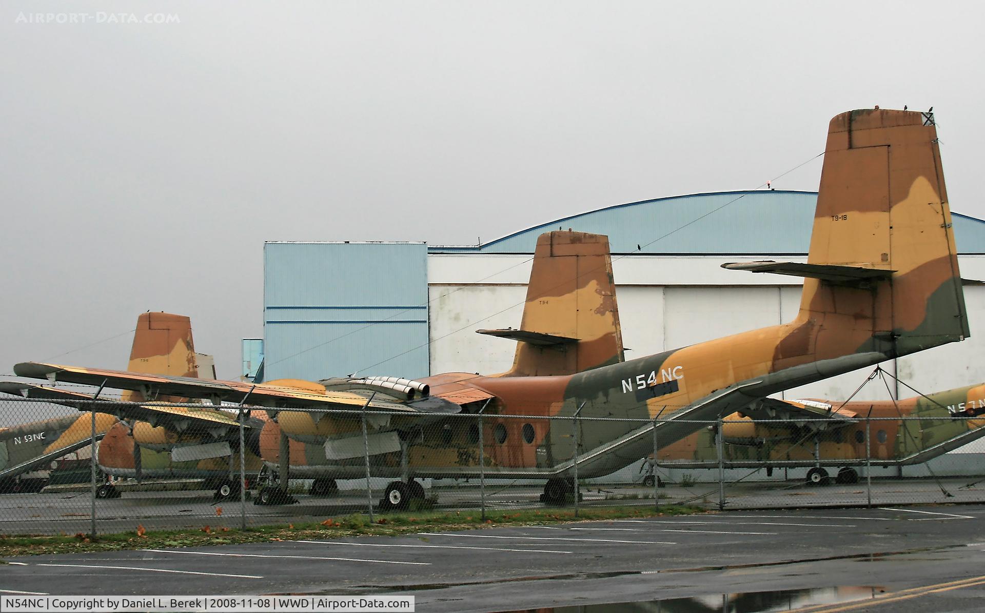 N54NC, De Havilland Canada C-7A Caribou C/N 49, An old Caribou awaits her fate at Cape May County Airport.