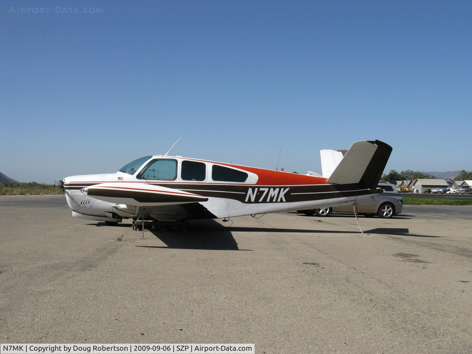 N7MK, 1951 Beech C35 Bonanza C/N D-3033, 1951 Beech C35 BONANZA, Continental E225 upgrade, 225 Hp for one minute @2,450 rpm, (c/n puts this as a 1952 build), prop bent back shows no power developed when landed gear not fully down