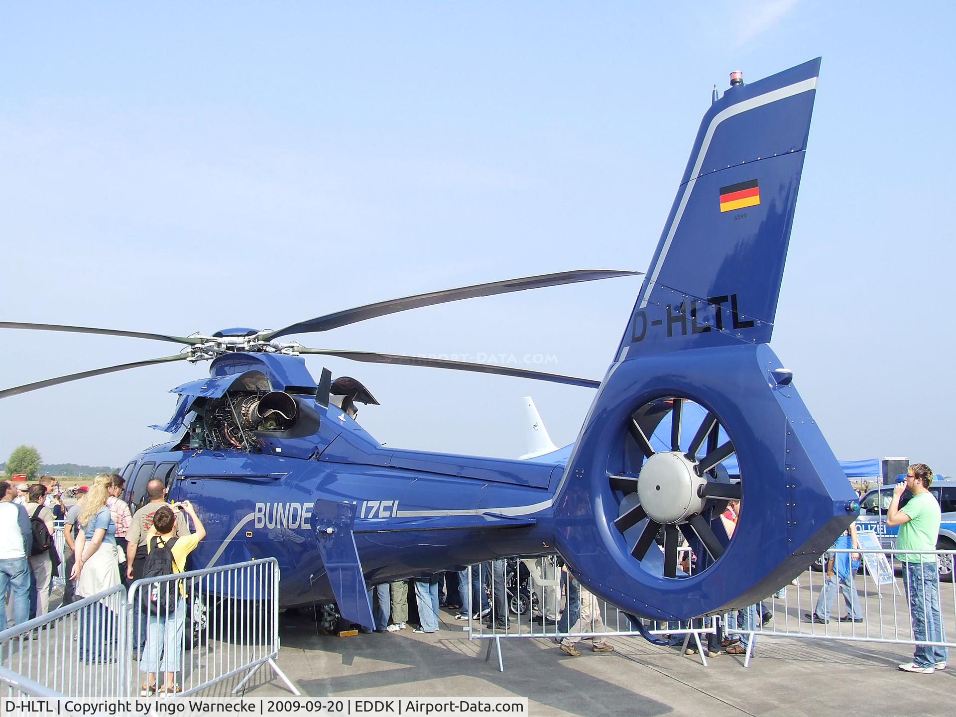 D-HLTL, Eurocopter EC-155B Dauphin IV C/N 6599, Eurocopter EC155B of the Bundespolizei (german federal police) at the DLR 2009 air and space day on the side of Cologne airport