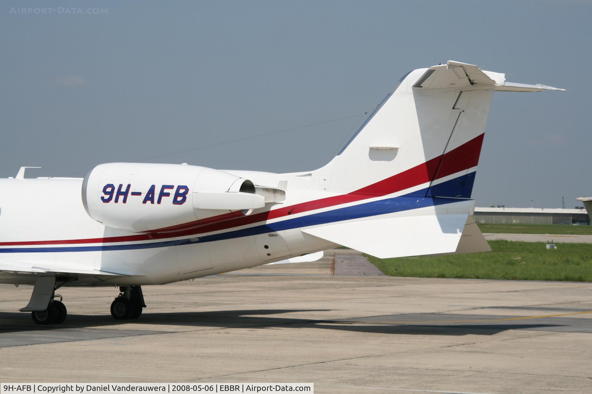 9H-AFB, 2007 Learjet 60 C/N 60-327, parked on General Aviation apron