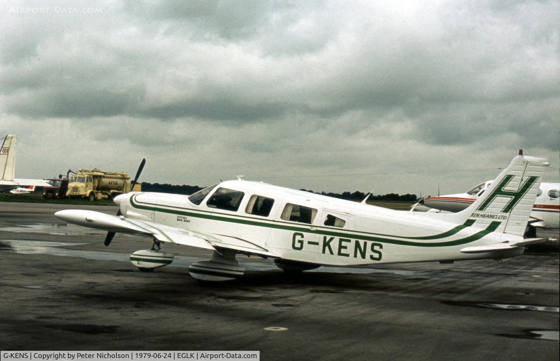 G-KENS, 1979 Piper PA-32-300 Cherokee Six Cherokee Six C/N 32-7940069, PA-32 Cherokee Six 300 seen at Blackbushe in the Summer of 1979.