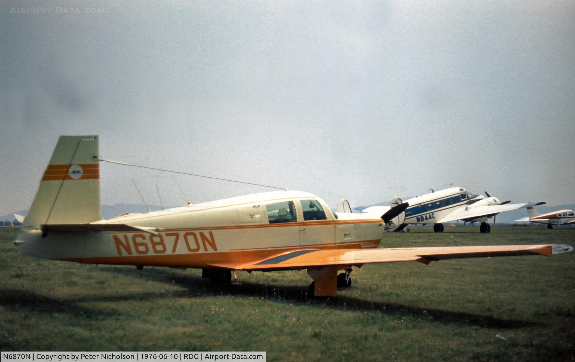 N6870N, 1968 Mooney M20C Ranger C/N 680148, Mooney M20C Ranger seen at the 1976 Reading Airshow - different colour scheme to later years.