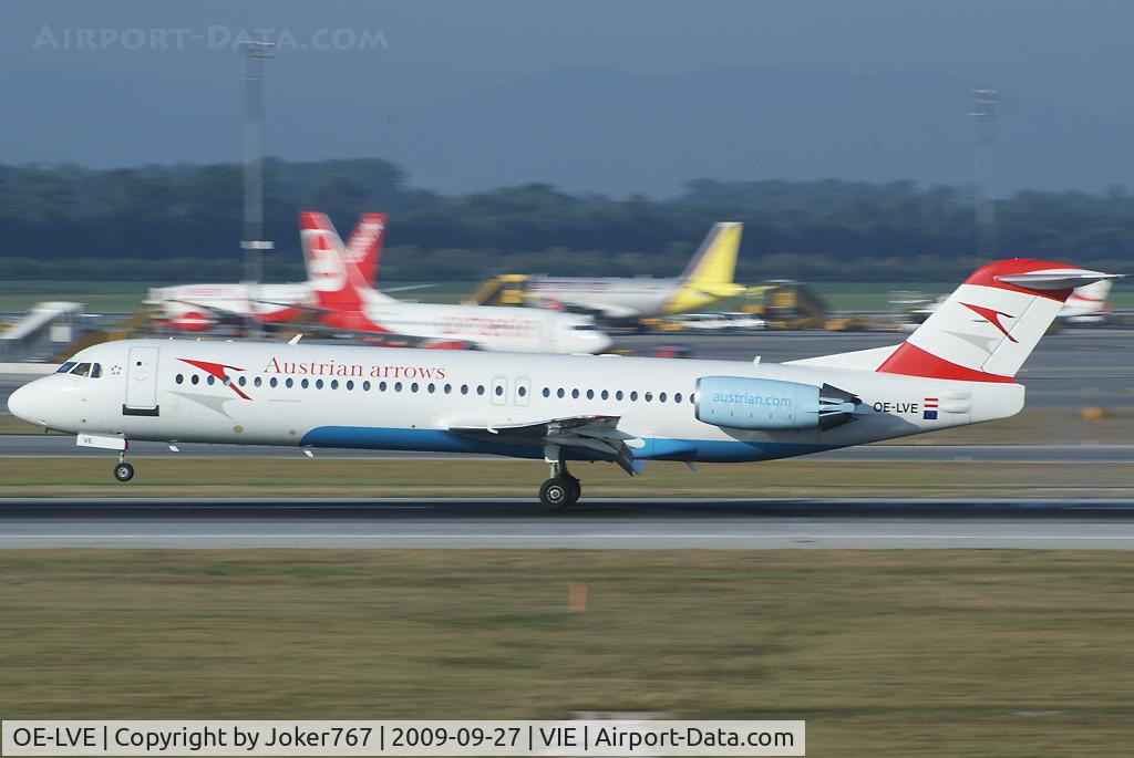 OE-LVE, 1994 Fokker 100 (F-28-0100) C/N 11499, Austrian arrows Fokker F-100
