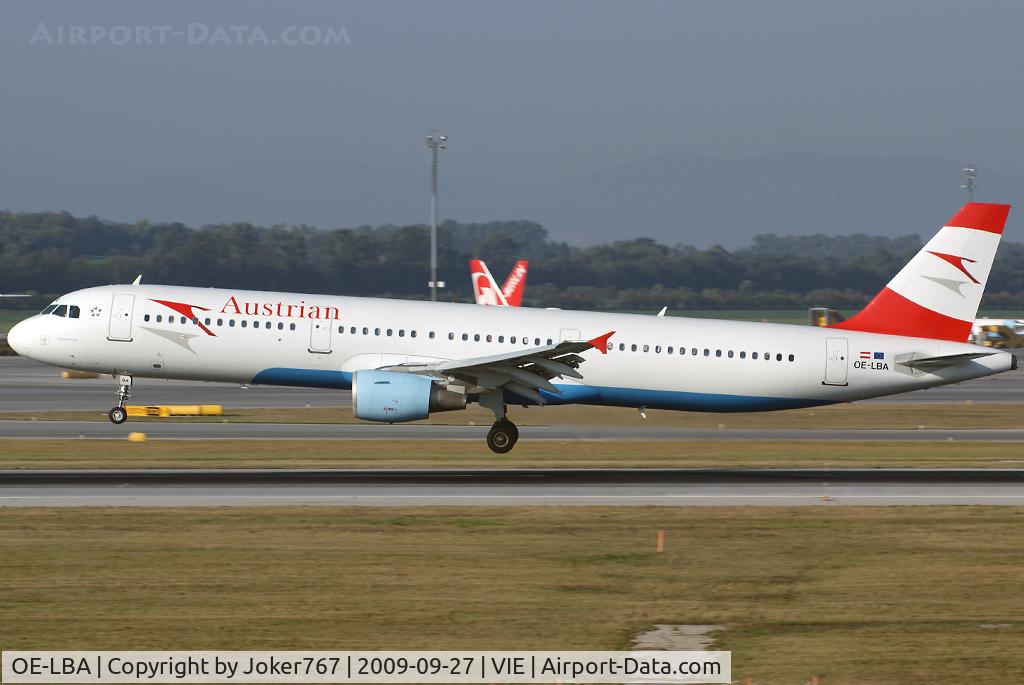 OE-LBA, 1995 Airbus A321-111 C/N 552, Austrian Airlines Airbus A321-111