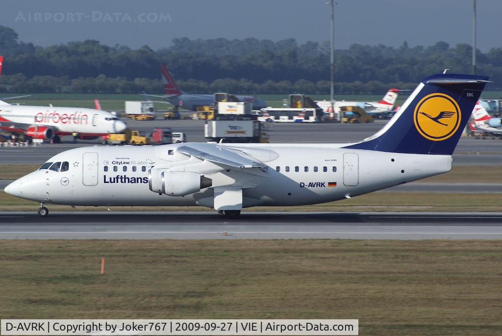 D-AVRK, 1996 British Aerospace Avro 146-RJ85 C/N E.2278, Lufthansa Regional (City Line) Avro Regional Jet RJ85