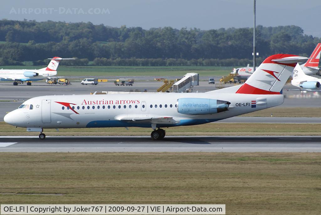 OE-LFI, 1995 Fokker 70 (F-28-0070) C/N 11529, Austrian arrows Fokker F-70