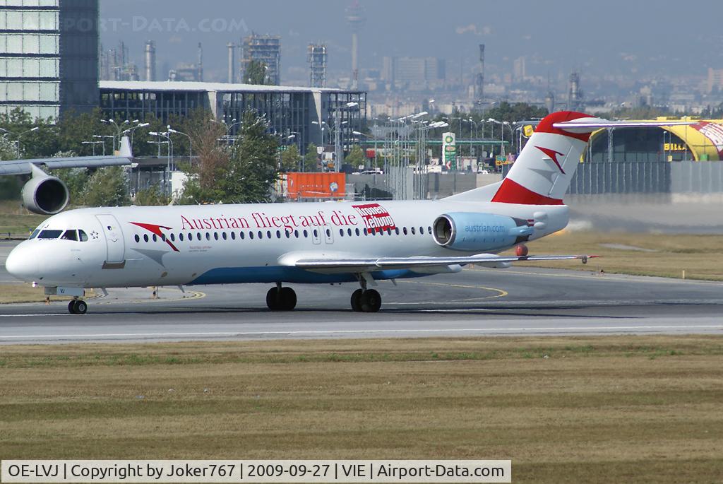 OE-LVJ, 1991 Fokker 100 (F-28-0100) C/N 11359, Austrian arrows Fokker F-100