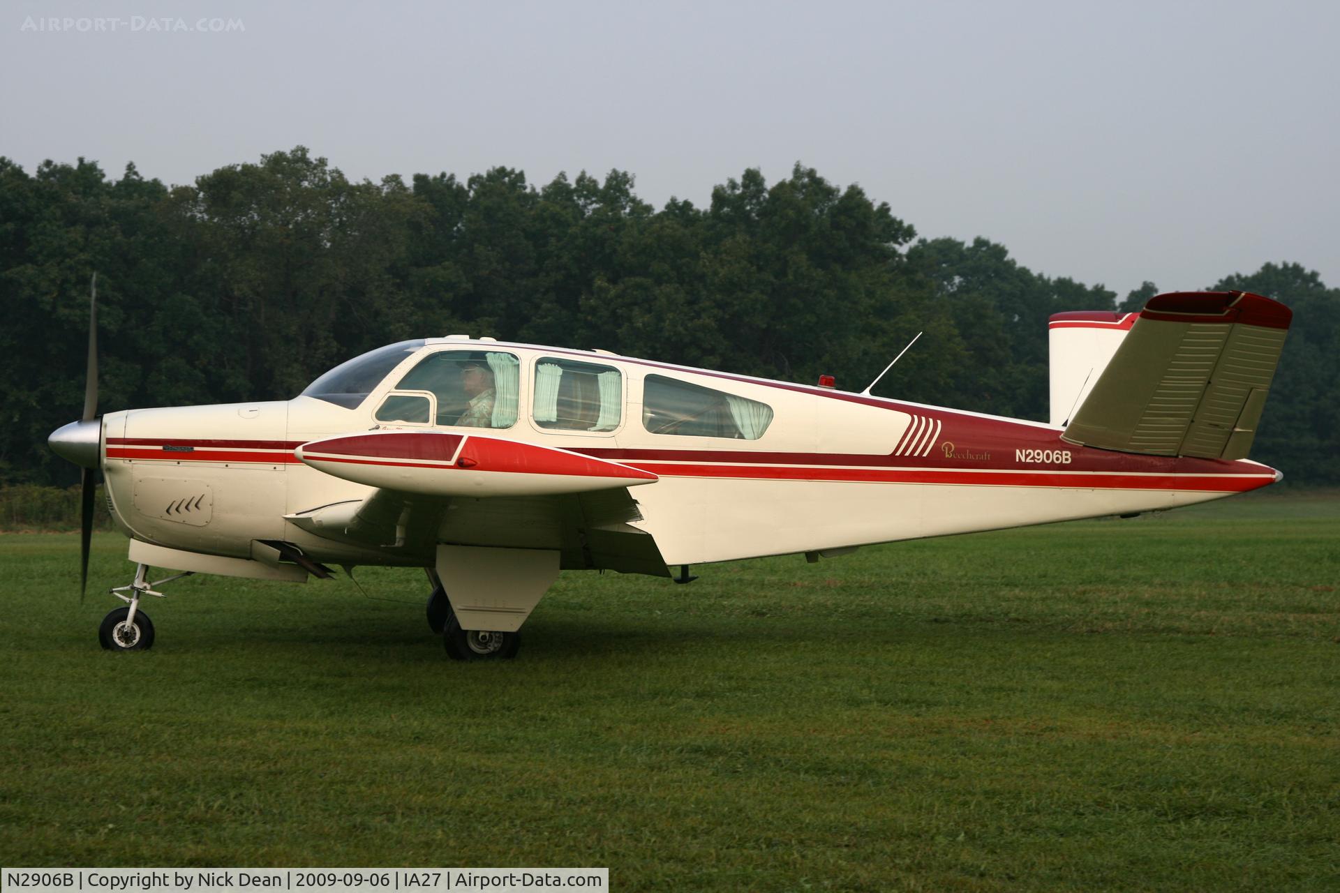 N2906B, 1953 Beech D35 C/N D-3551, IA27