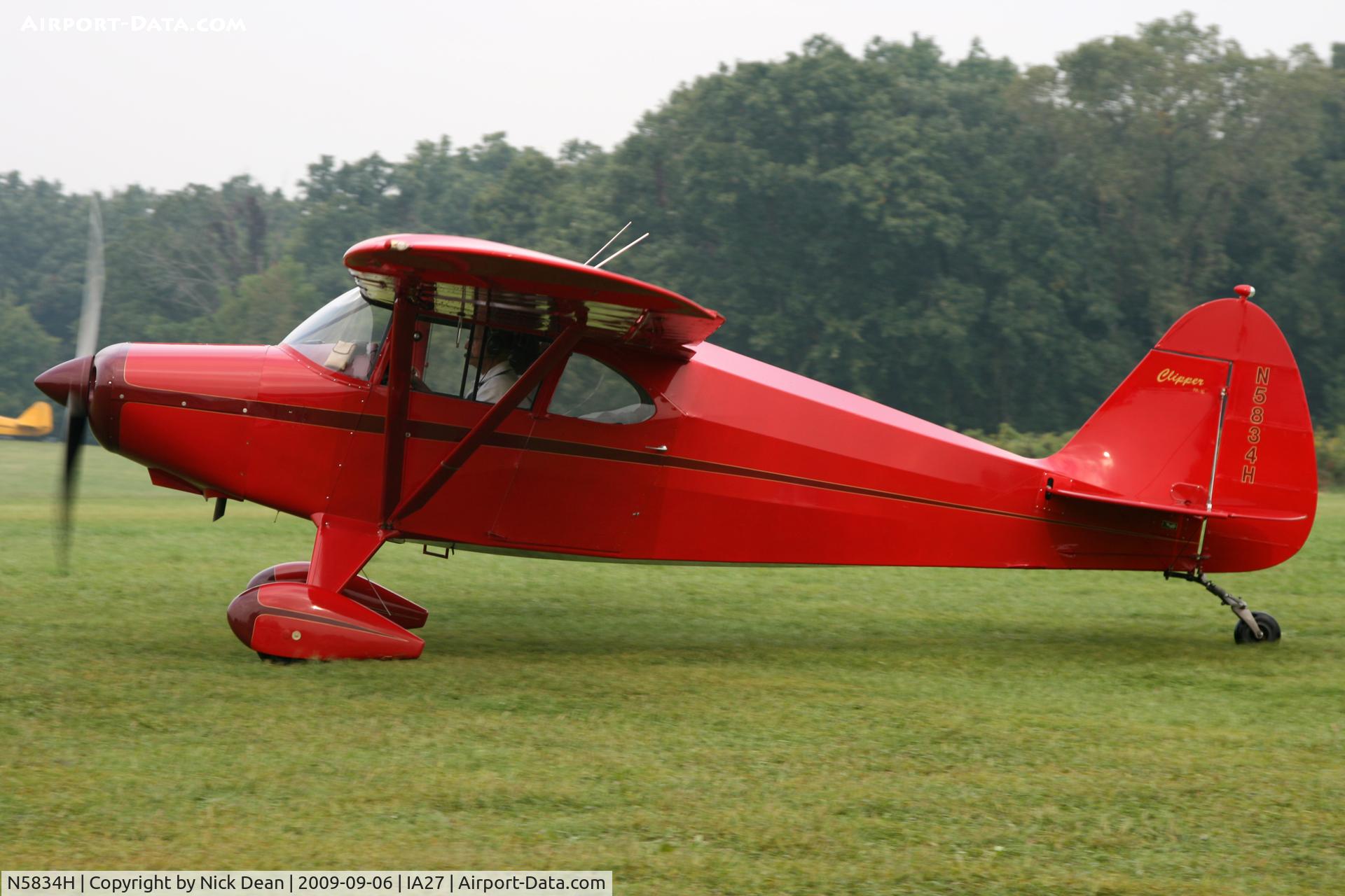 N5834H, 1949 Piper PA-16 Clipper C/N 16-453, IA27