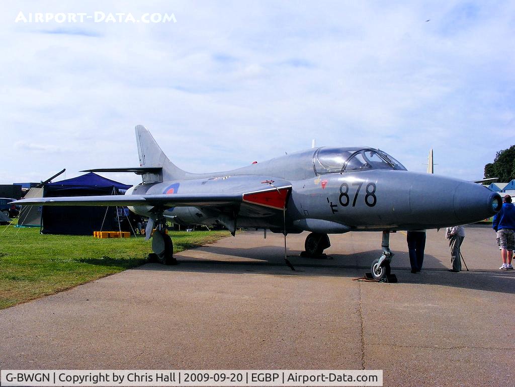G-BWGN, 1955 Hawker Hunter T.8C C/N 41H-670689, wearing is former Royal Navy id WT722