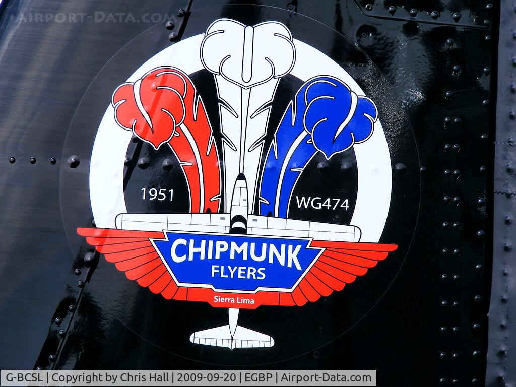 G-BCSL, 1951 De Havilland DHC-1 Chipmunk 22 C/N C1/0524, tail art on G-BCSL which is based at Liverpool Airport