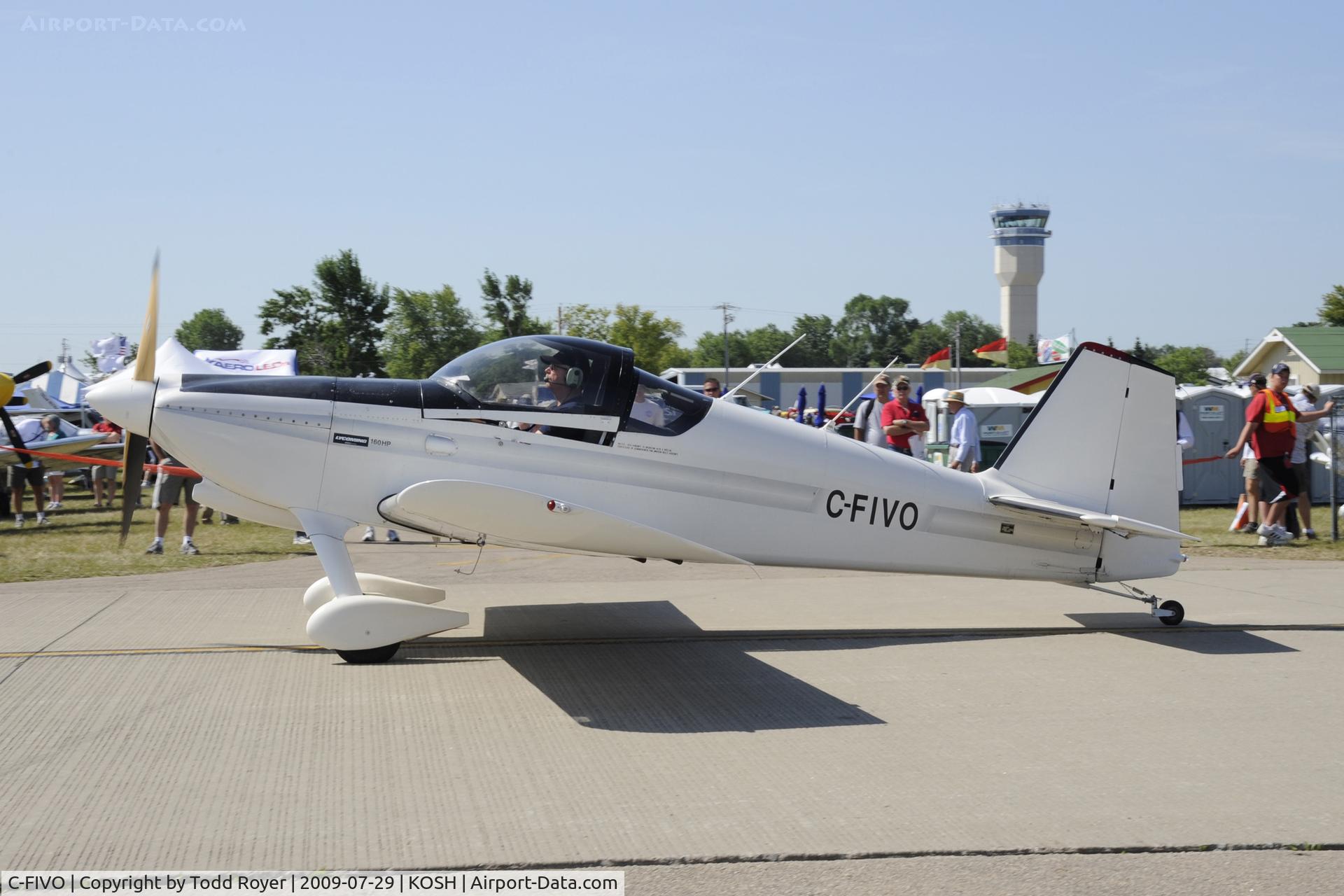 C-FIVO, 1990 Vans RV-6 C/N 20534, Taxi for departure