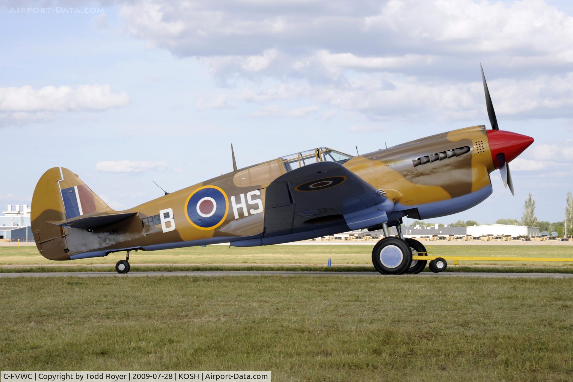 C-FVWC, 1943 Curtiss P-40N-1-CU C/N AC42-104827, Taxi to parking