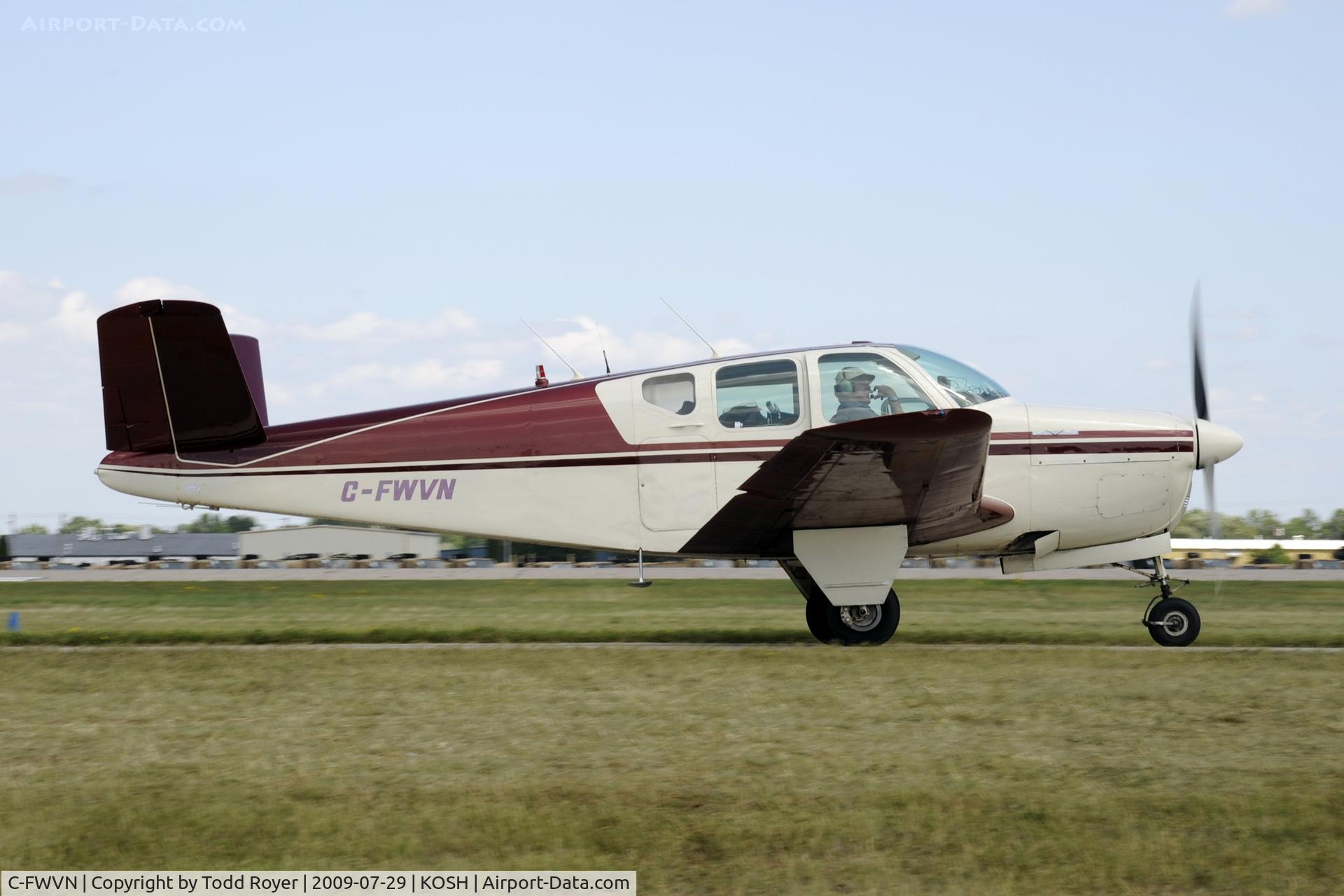 C-FWVN, 1947 Beech 35 Bonanza C/N D-1109, Taxi to parking