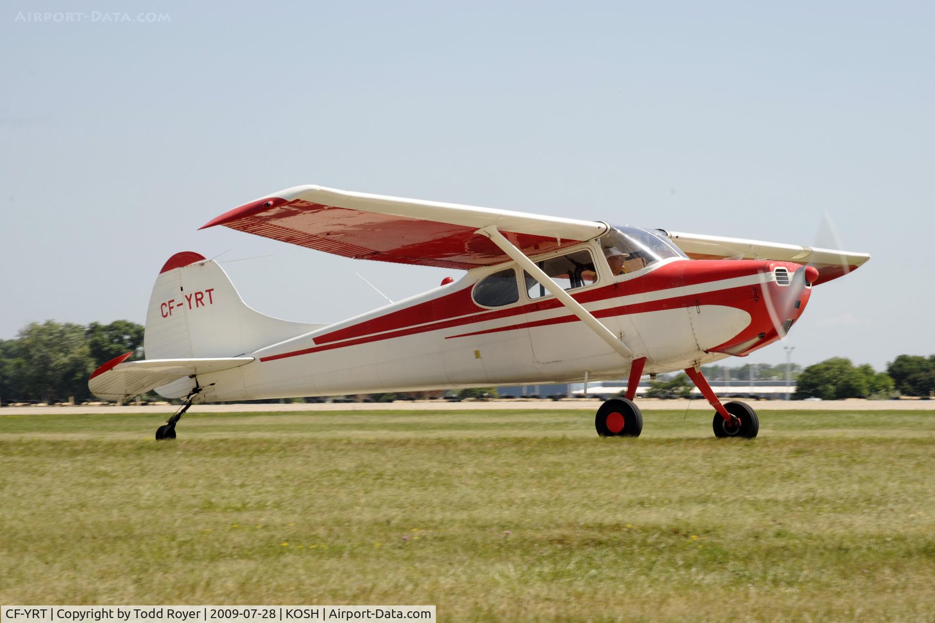 CF-YRT, 1953 Cessna 170A C/N 20395, Taxi to parking