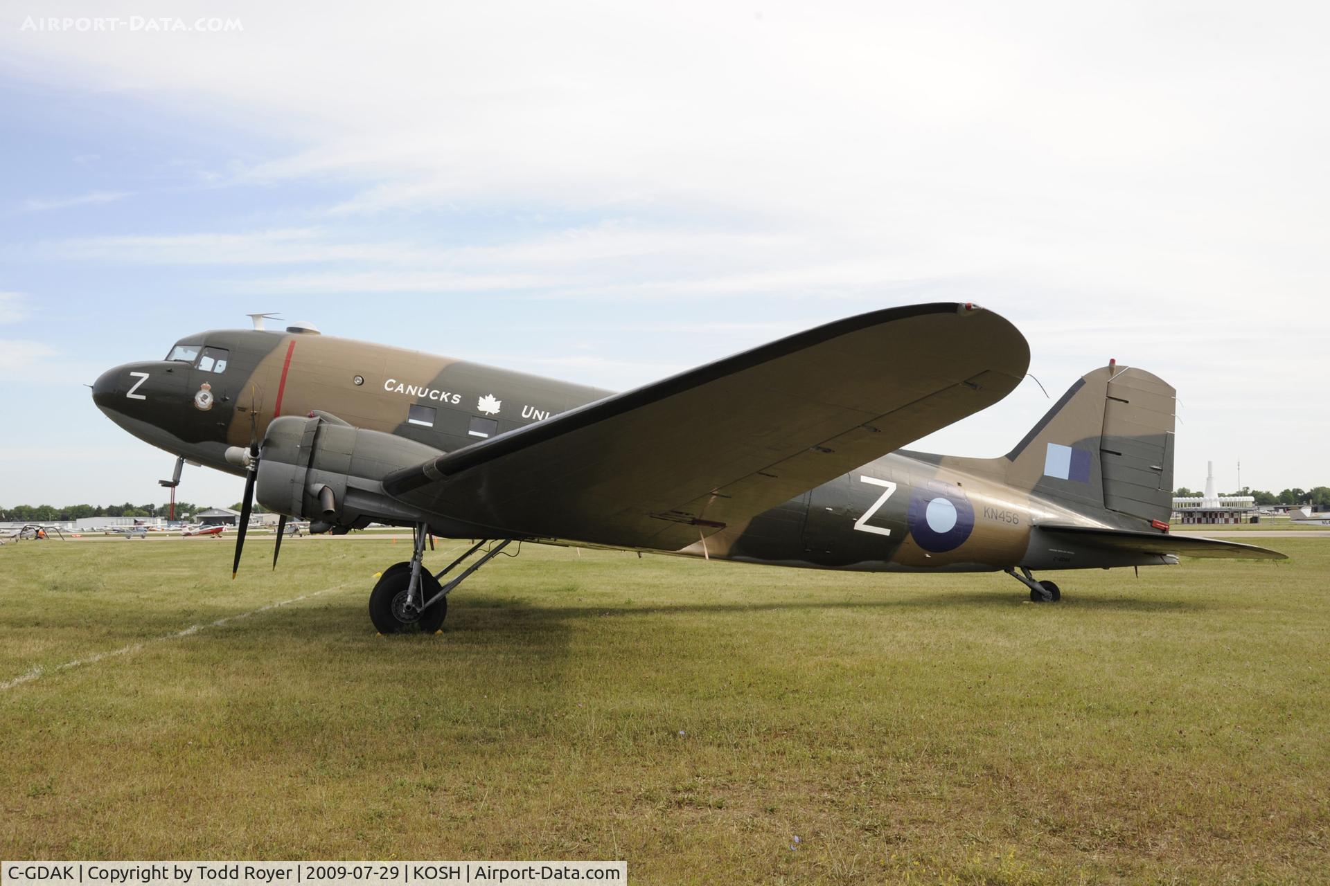 C-GDAK, 1939 Douglas DC-3-G202A C/N 2141, Oshkosh EAA Fly-in 2009