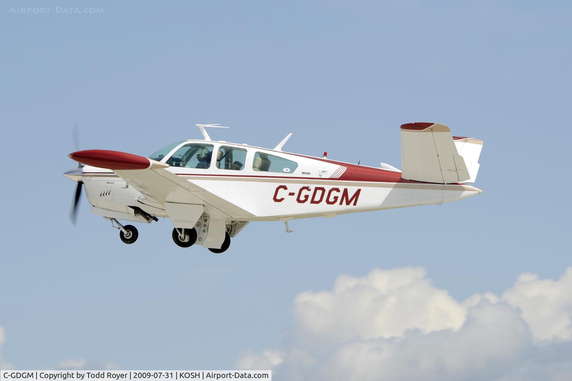 C-GDGM, 1971 Beech V35B Bonanza C/N D-9215, Departing OSH on 27