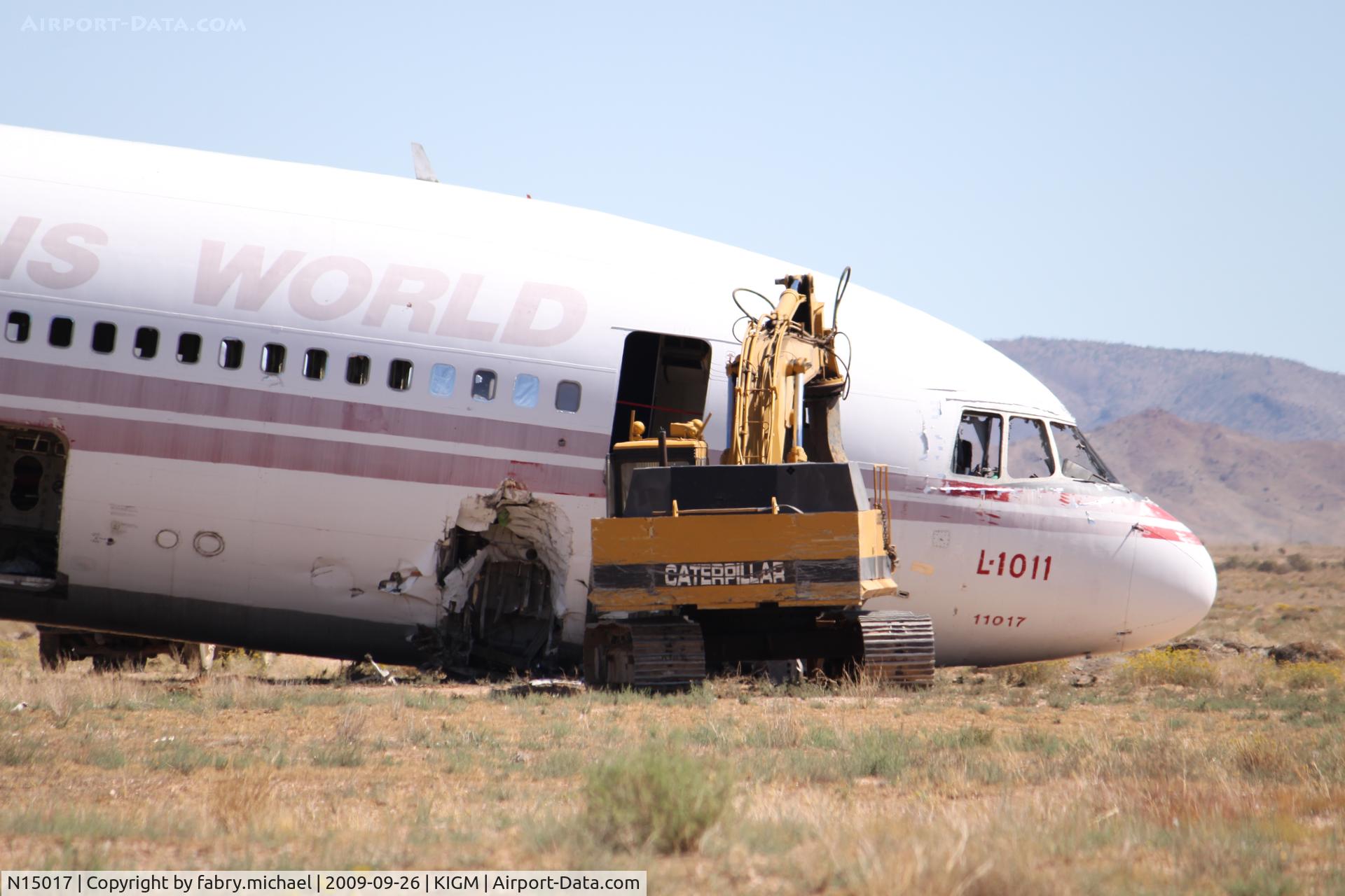 N15017, Lockheed L-1011-385-1 TriStar 1 C/N 193B-1063, Slowly disappearing this weekend.