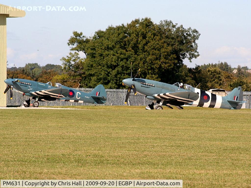 PM631, 1945 Supermarine 389 Spitfire PR.XIX C/N 6S/683528, taxiing past G-RRGN Spitfire MK.XIX