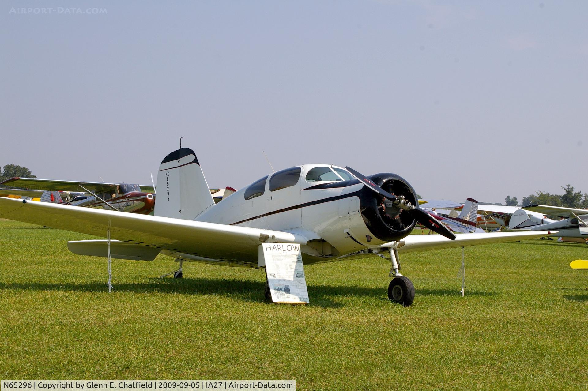 N65296, 1940 Harlow PJC-2 C/N 7, At the Antique Airplane Association Fly In.