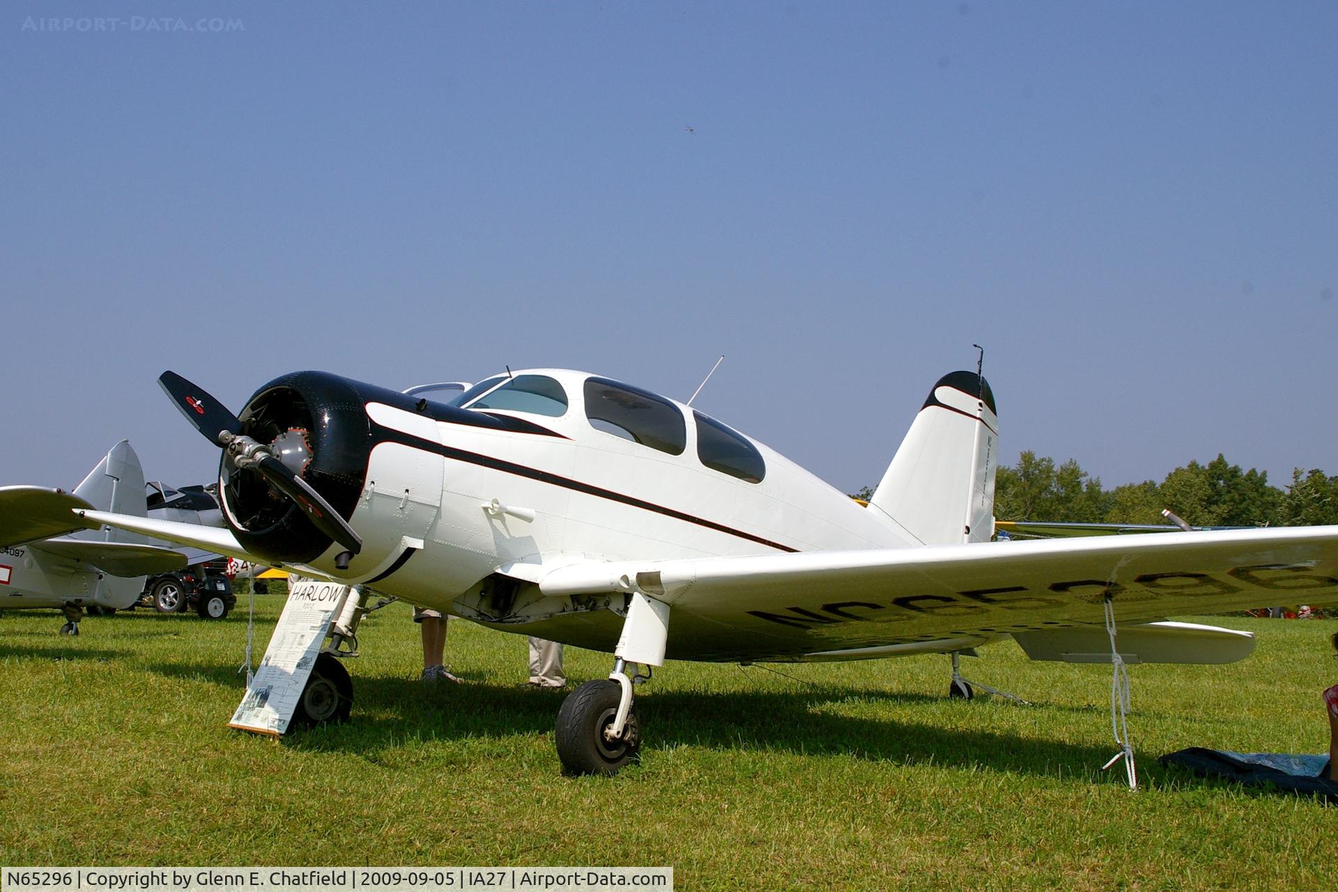 N65296, 1940 Harlow PJC-2 C/N 7, At the Antique Airplane Association Fly In.
