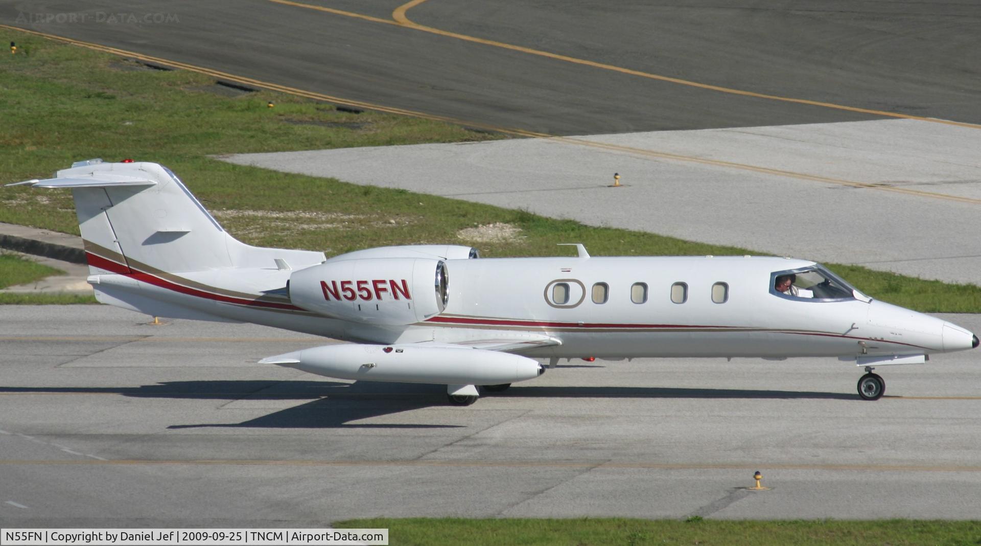 N55FN, 1978 Gates Learjet 35A C/N 202, this aircraft is taking a sick person from St Maarten to New York.