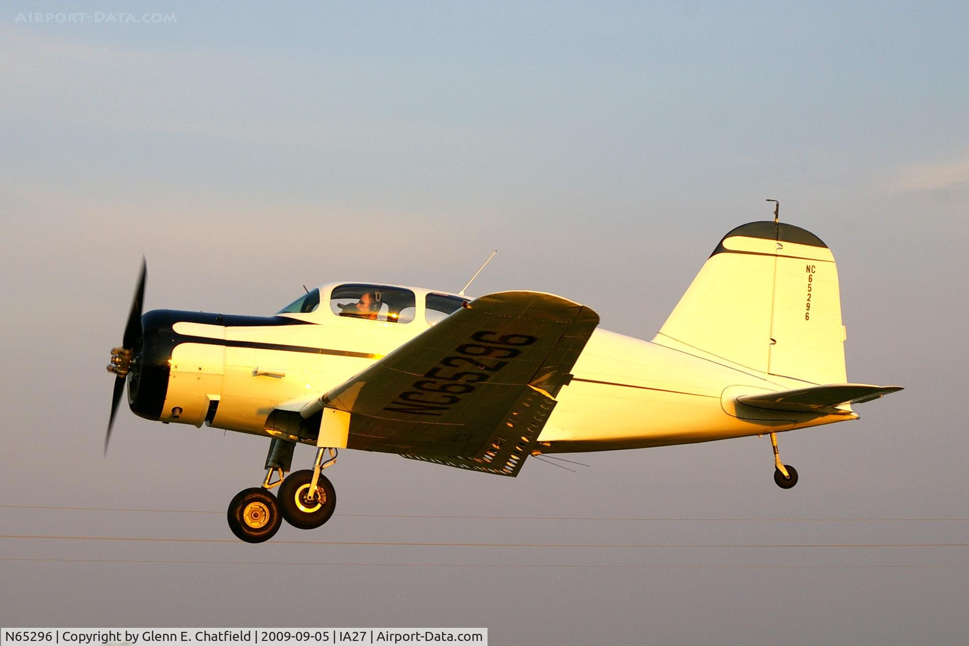 N65296, 1940 Harlow PJC-2 C/N 7, At the Antique Airplane Association Fly In.  Setting sun