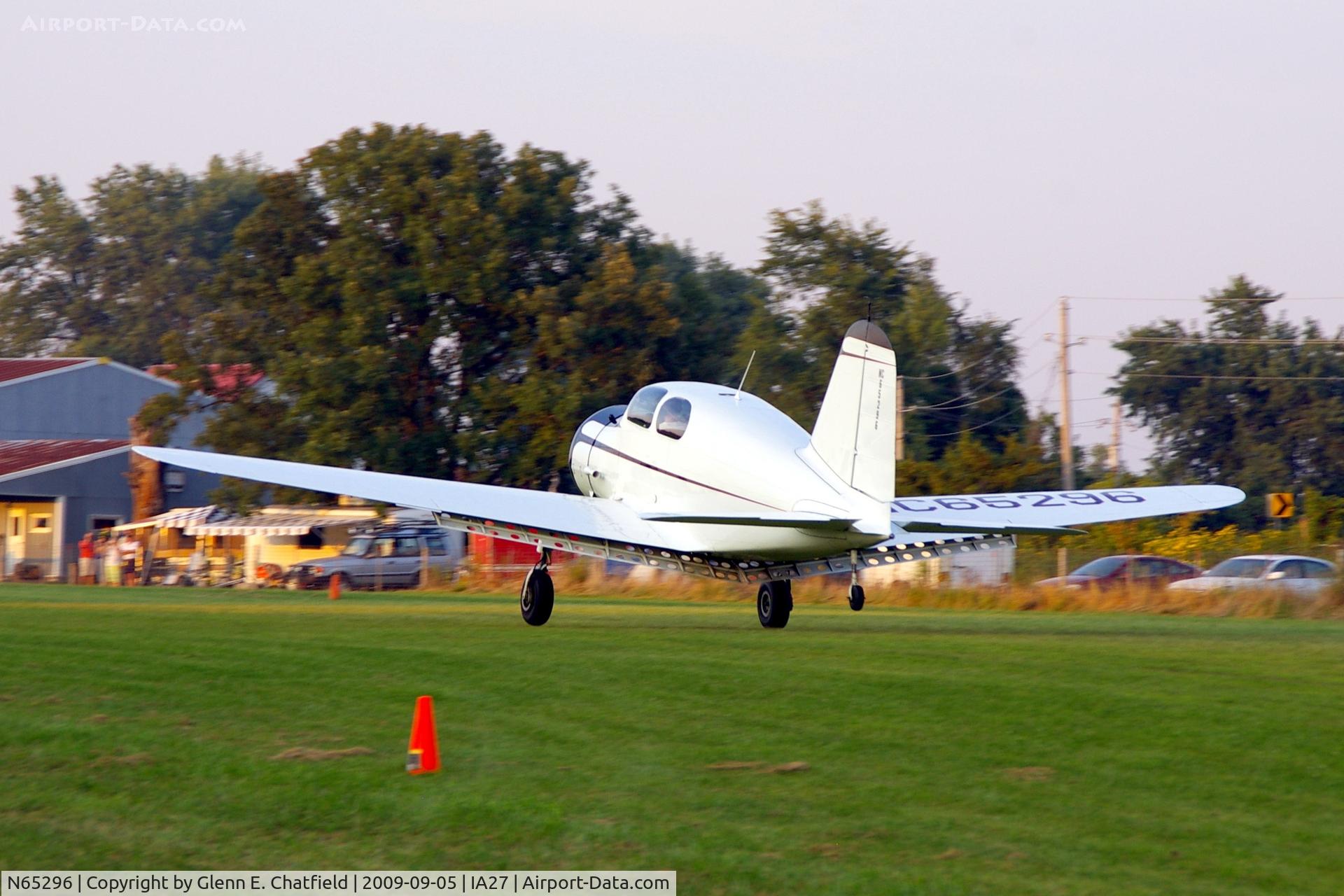 N65296, 1940 Harlow PJC-2 C/N 7, At the Antique Airplane Association Fly In.  Setting sun