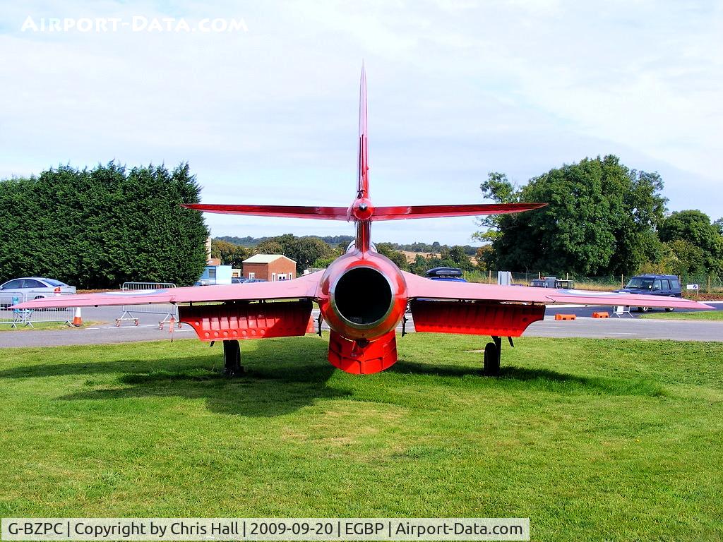G-BZPC, 1955 Hawker Hunter GA.11 C/N HABL-003061, painted red and wearing the serial no WB188