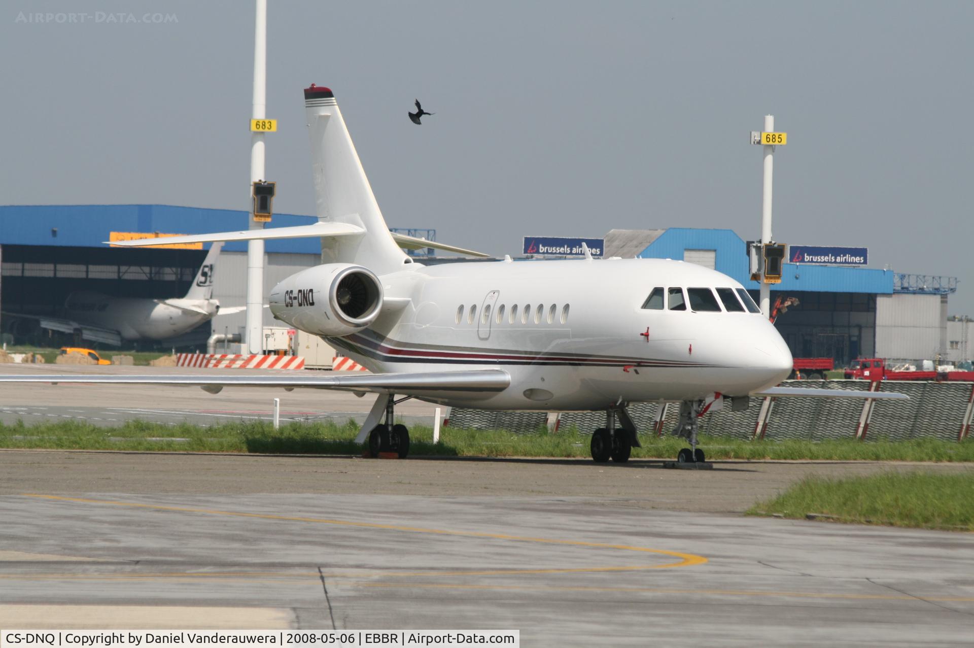 CS-DNQ, 2000 Dassault Falcon 2000 C/N 115, parked on General Aviation apron