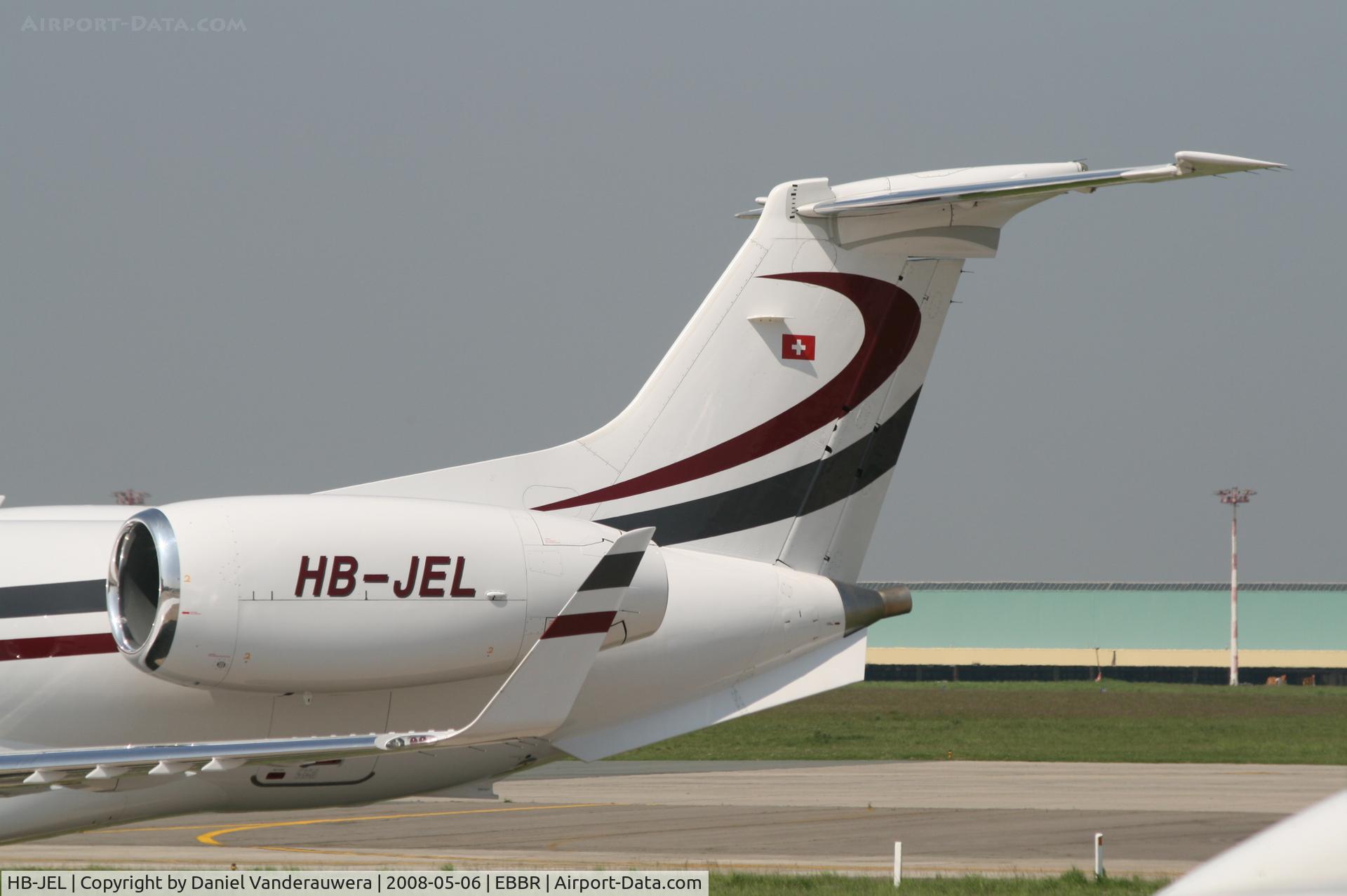 HB-JEL, 2005 Embraer EMB-135BJ Legacy C/N 14500933, parked on General Aviation apron