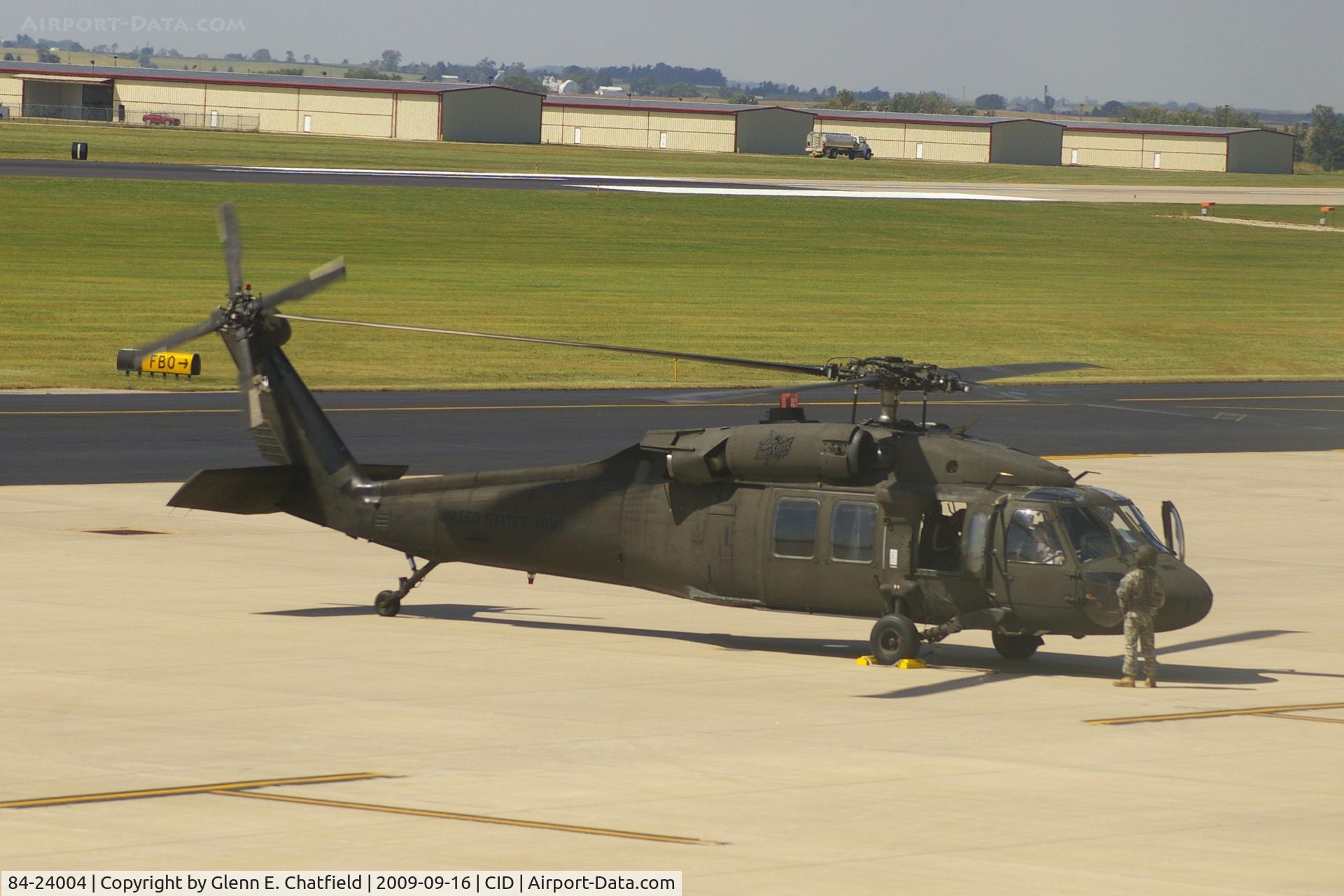 84-24004, 1984 Sikorsky UH-60A Black Hawk C/N 70.845, In front of Landmark FBO