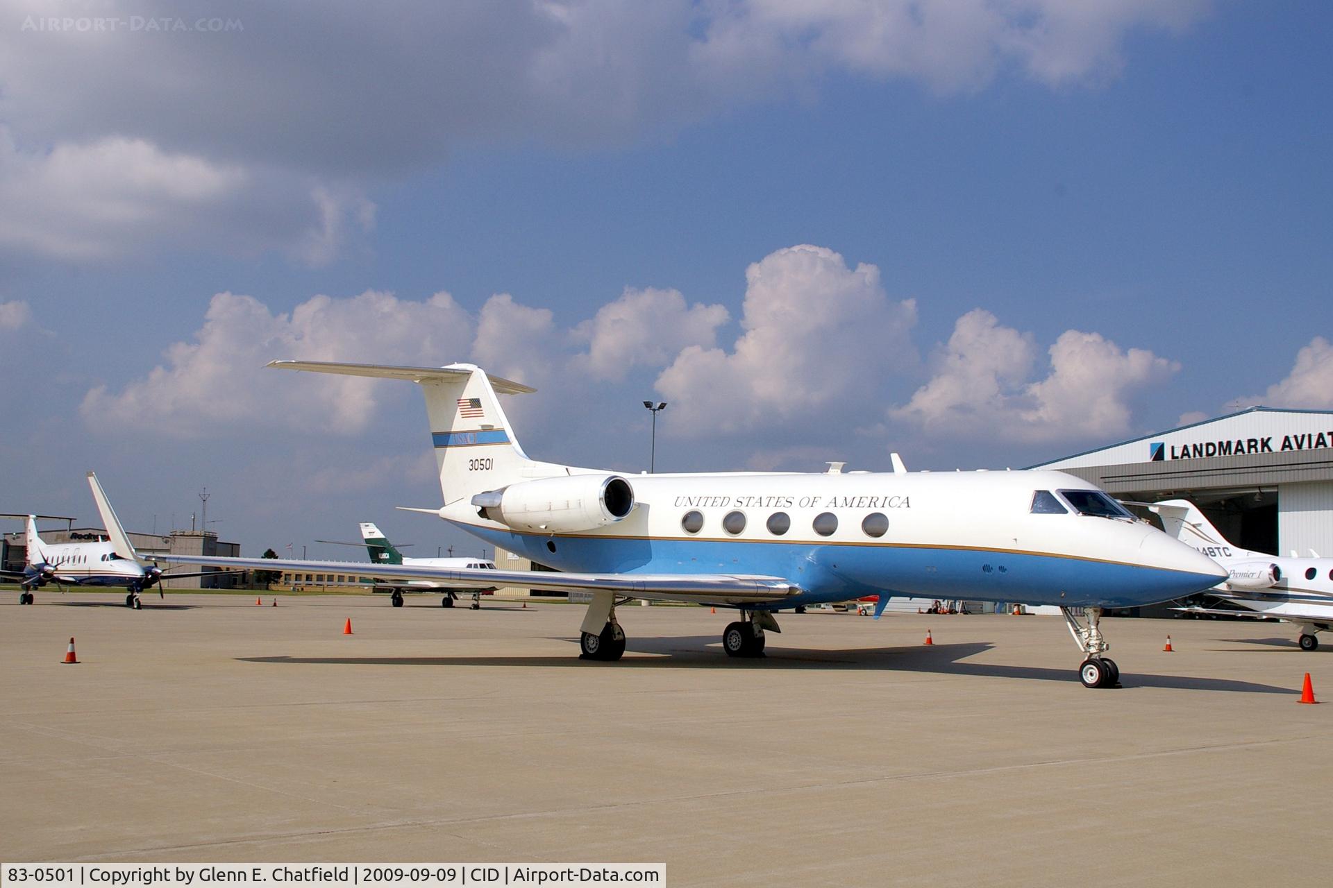 83-0501, 1983 Grumman C-20A Gulfstream III C/N 383, In front of Landmark FBO.