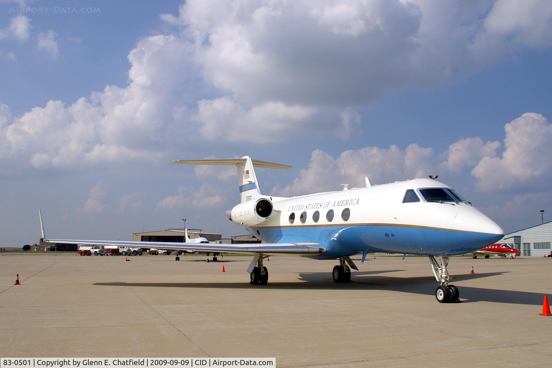 83-0501, 1983 Grumman C-20A Gulfstream III C/N 383, In front of Landmark FBO.