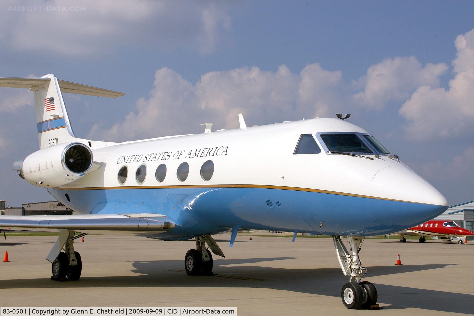 83-0501, 1983 Grumman C-20A Gulfstream III C/N 383, In front of Landmark FBO.