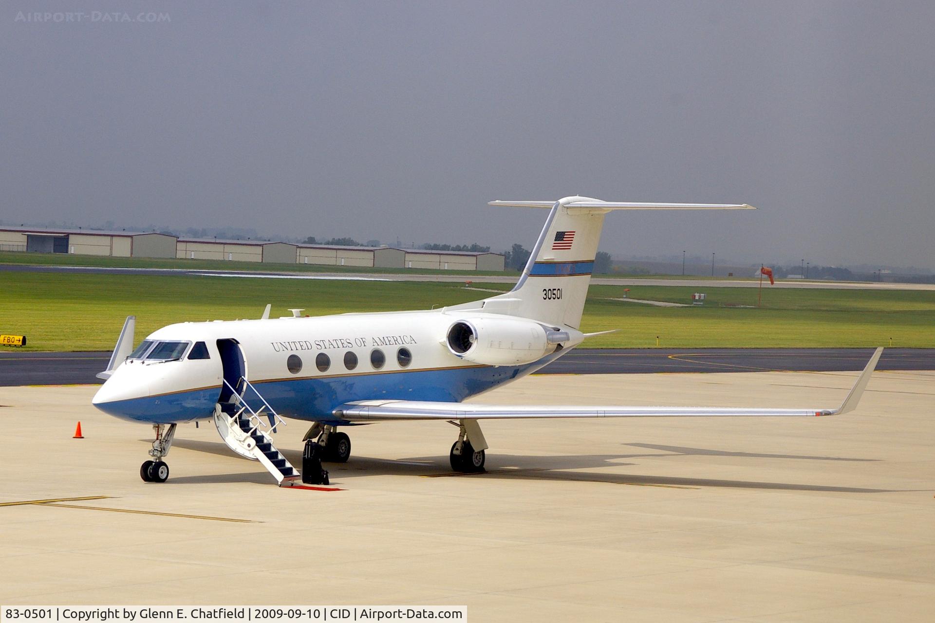 83-0501, 1983 Grumman C-20A Gulfstream III C/N 383, In front of Landmark FBO.