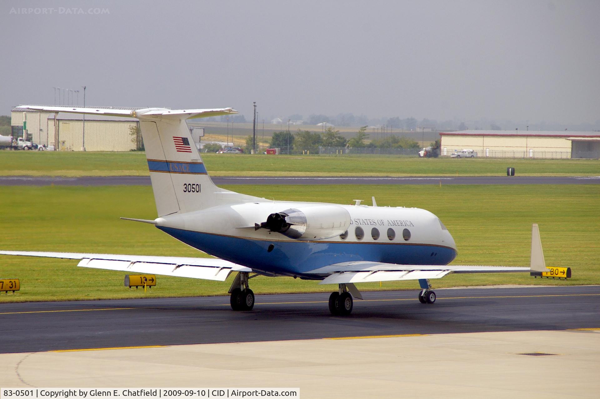 83-0501, 1983 Grumman C-20A Gulfstream III C/N 383, Taxiing from Landmark to Runway 13