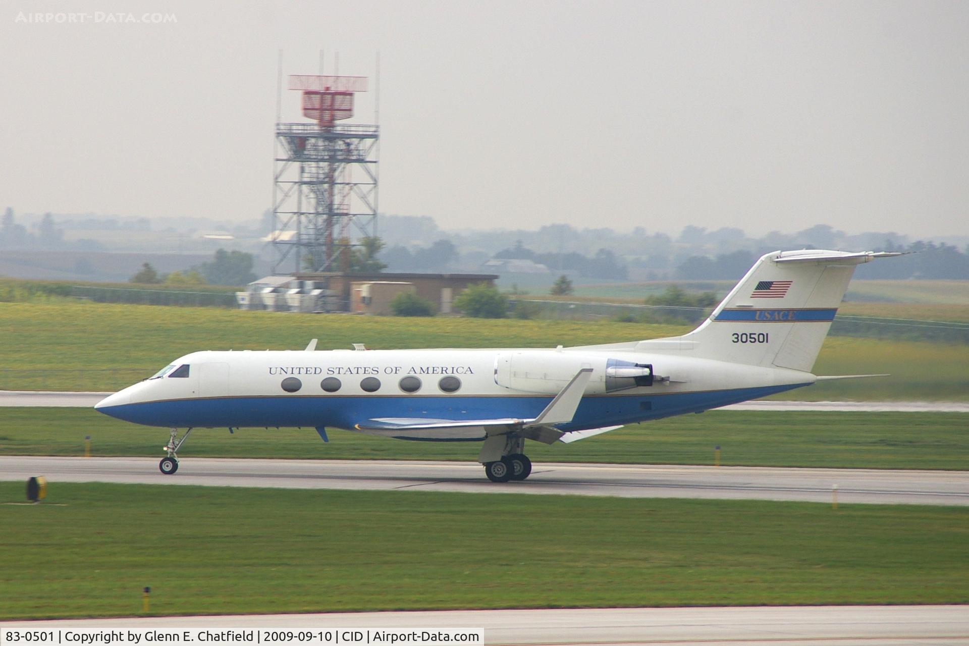 83-0501, 1983 Grumman C-20A Gulfstream III C/N 383, Departing Runway 13