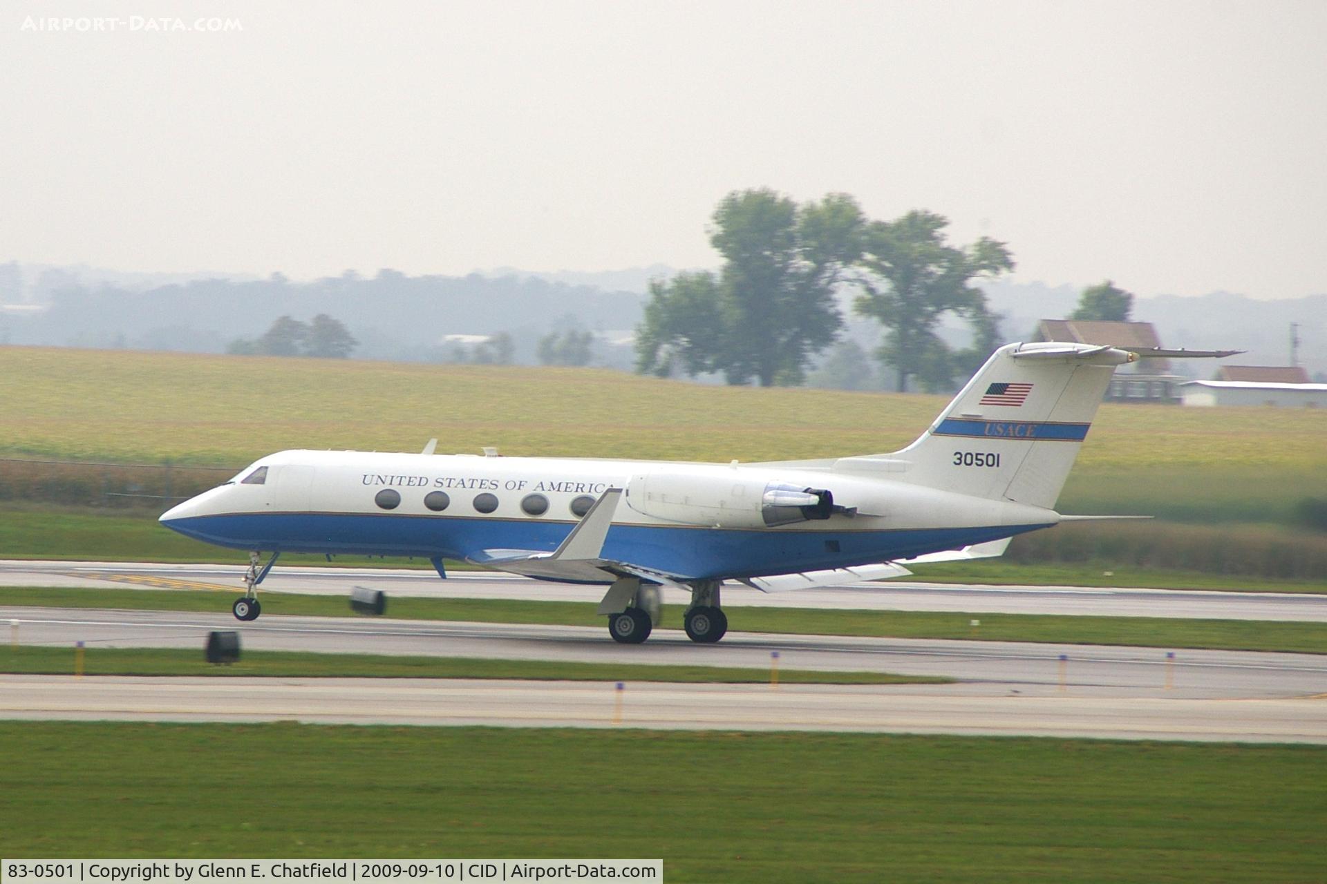 83-0501, 1983 Grumman C-20A Gulfstream III C/N 383, Departing Runway 13