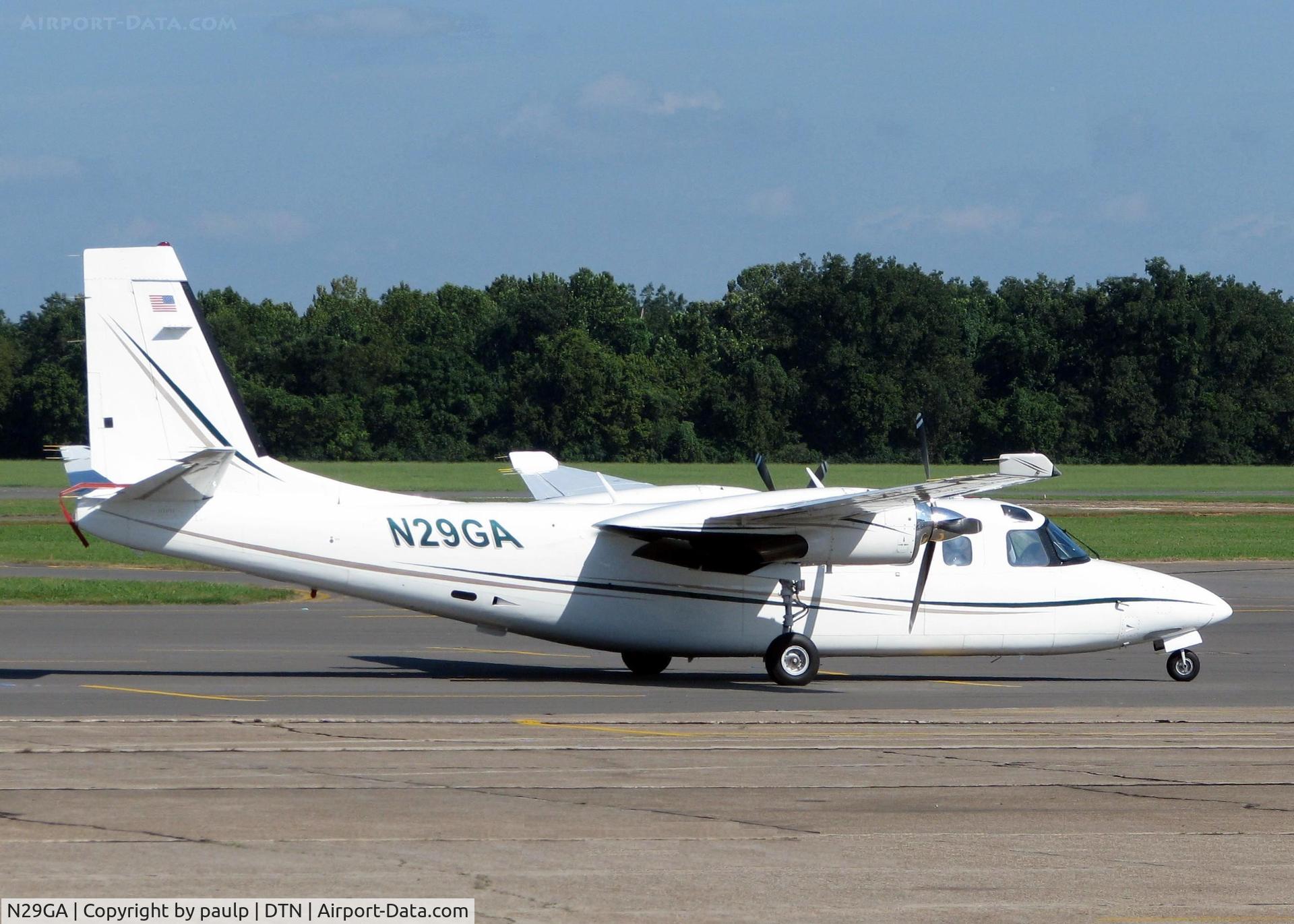 N29GA, 1983 Gulfstream 690D C/N 15025, At Downtown Shreveport.
