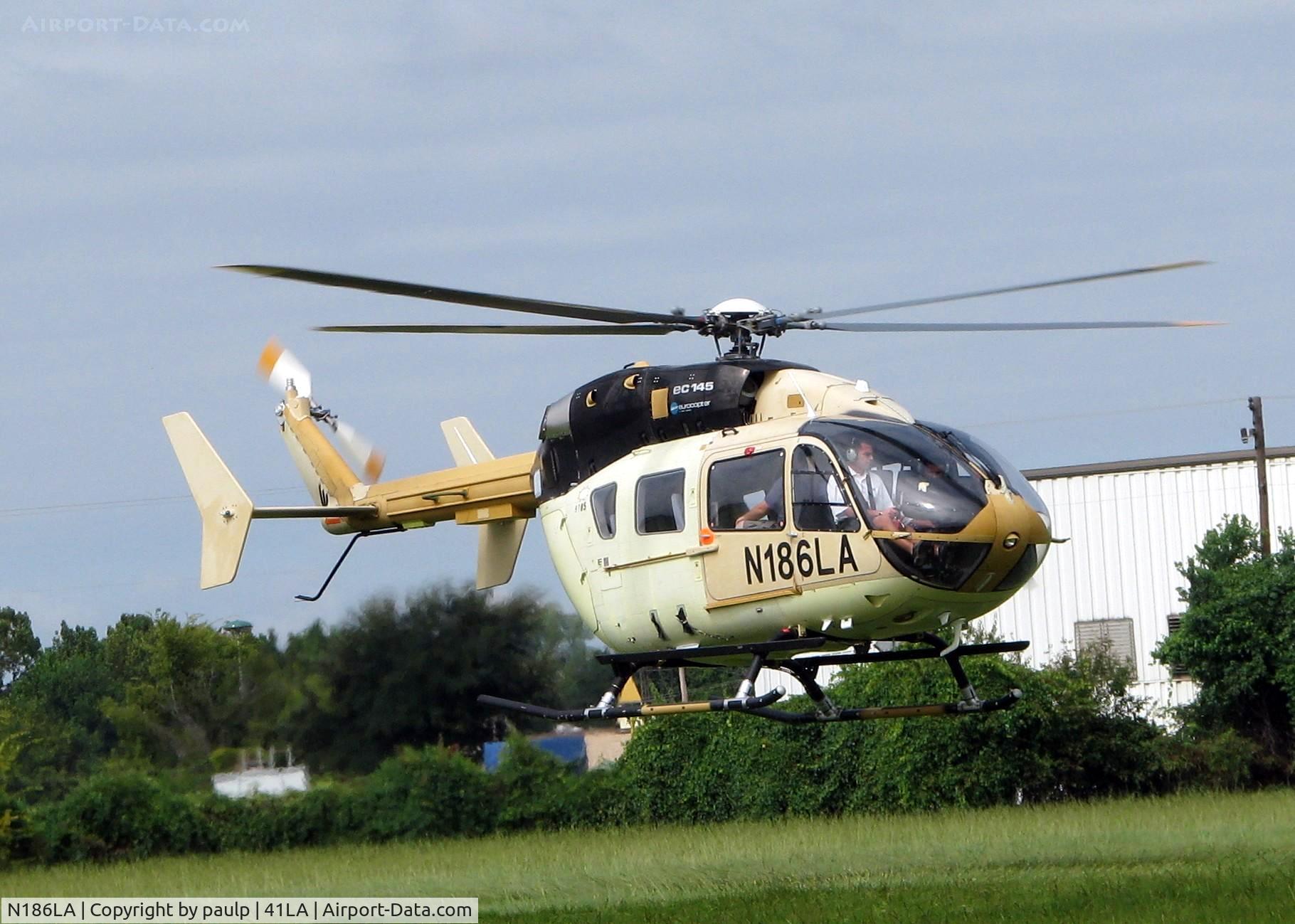 N186LA, 2008 Eurocopter-Kawasaki EC-145 (BK-117C-2) C/N 9185, At Metro Aviation near the Shreveport Downtown airport.