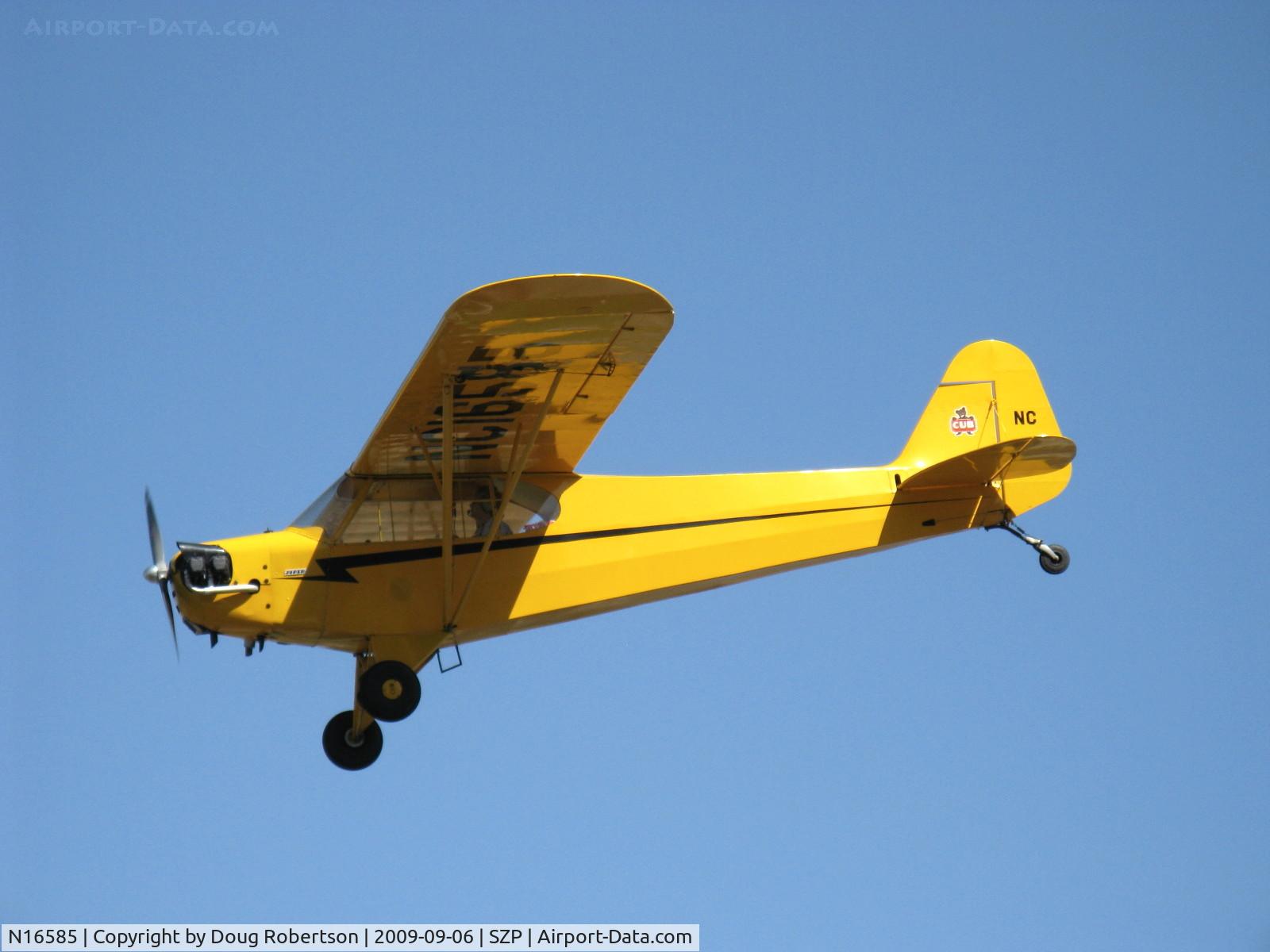 N16585, 1946 Piper J-3C-65 Cub C/N RH 17868, 1946 Piper Hoesch J3C-65 CUB, Continental C85 85 Hp upgrade, Experimental class, on final Rwy 22