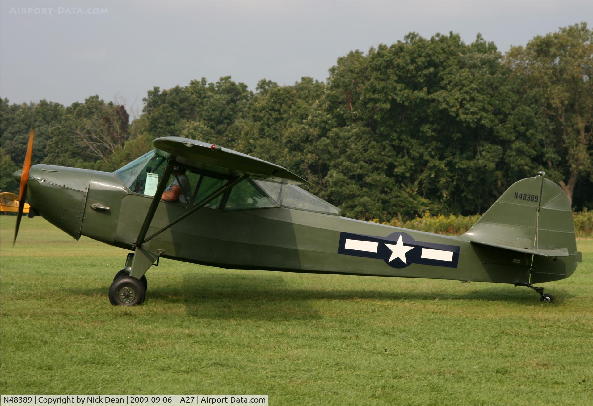 N48389, 1943 Taylorcraft DCO-65 C/N L-5300, IA27