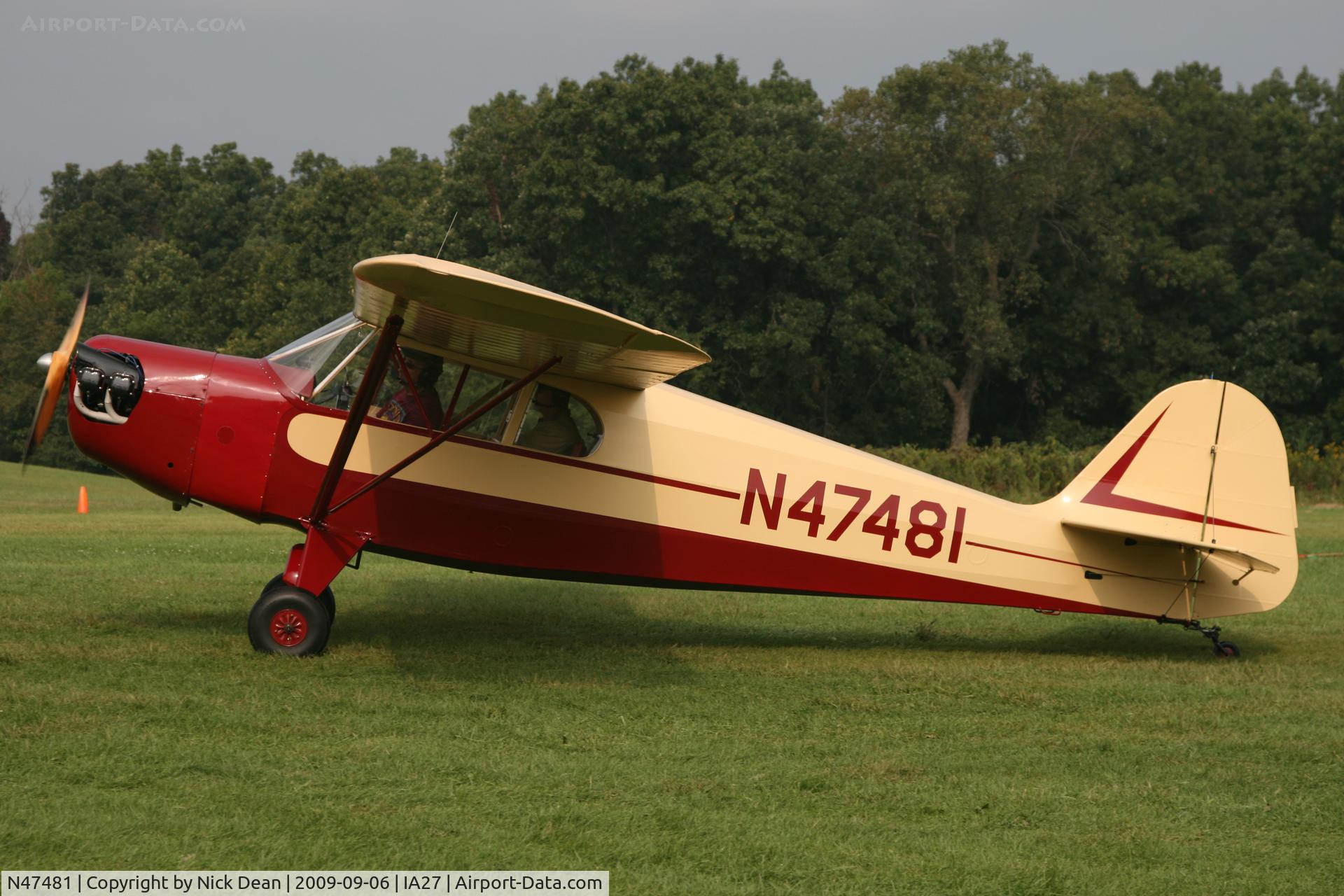 N47481, 1943 Taylorcraft DCO-65 C/N 5082, IA27